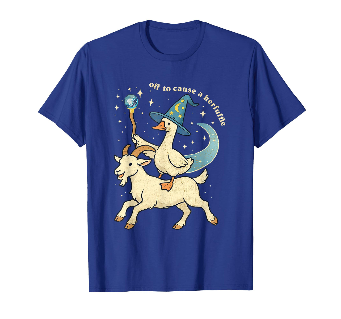 Off to Cause a Kerfuffle Funny Chaotic Weird Animal Goose T-Shirt