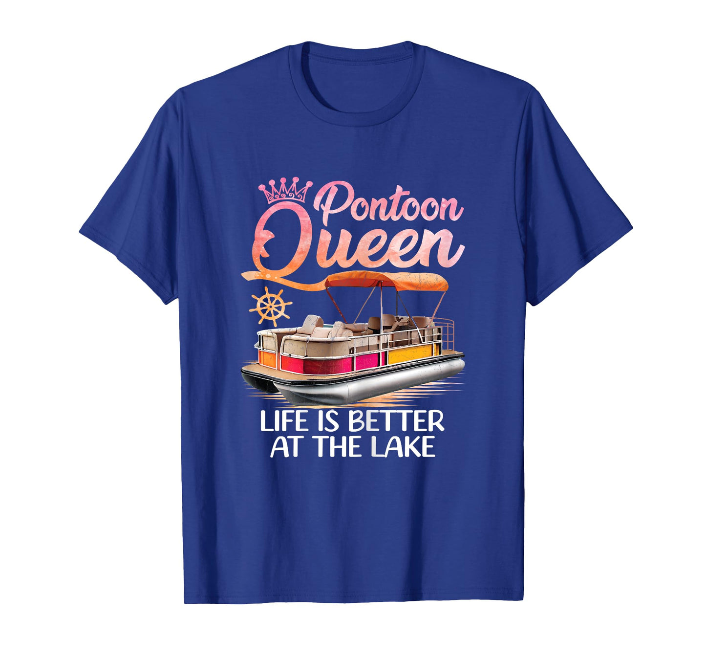 Pontoon Queen Life Is Better At The Lake Pontoon Boat Party T-Shirt