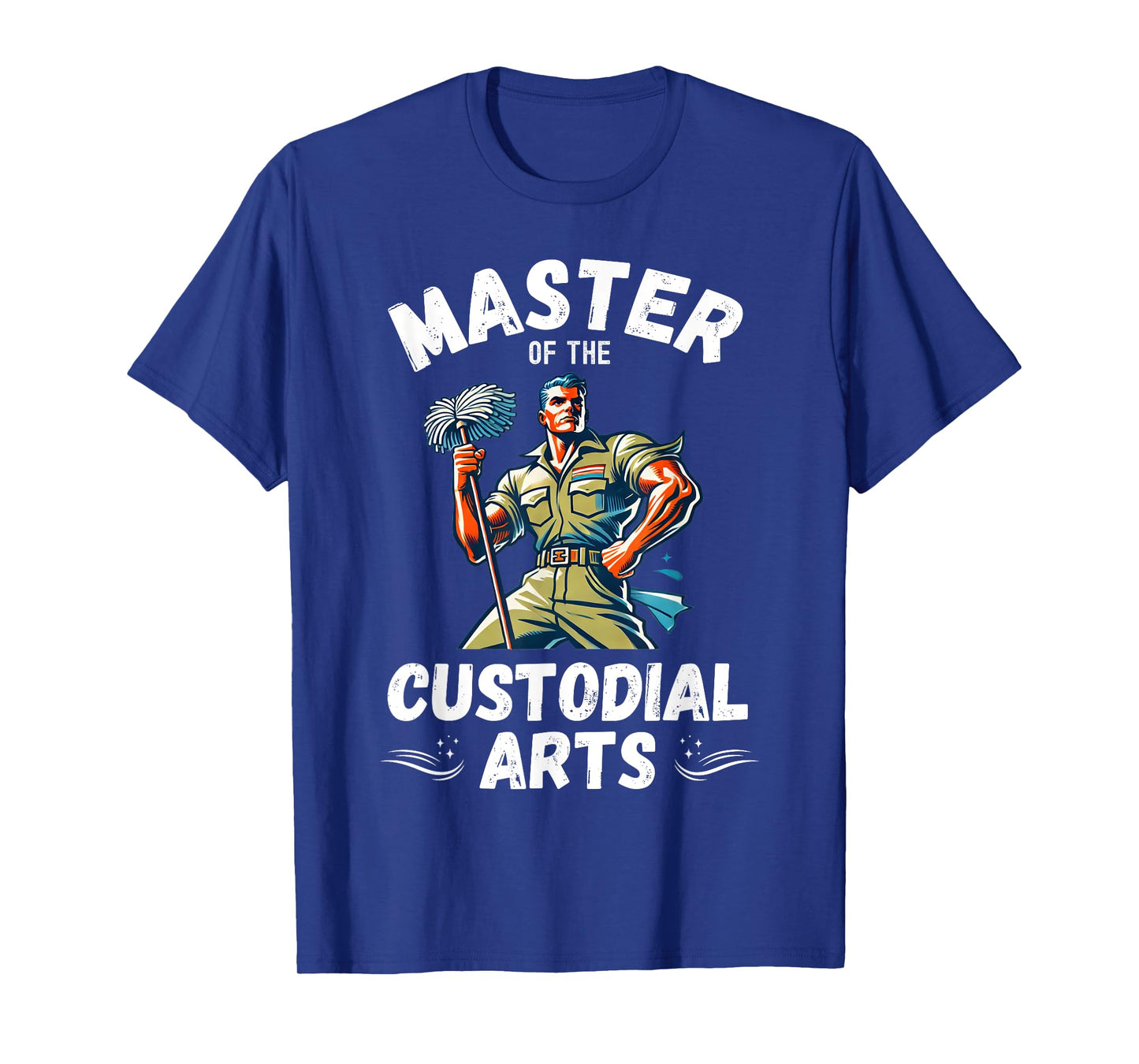 Master Of The Custodial Arts Retro Funny School Custodian T-Shirt