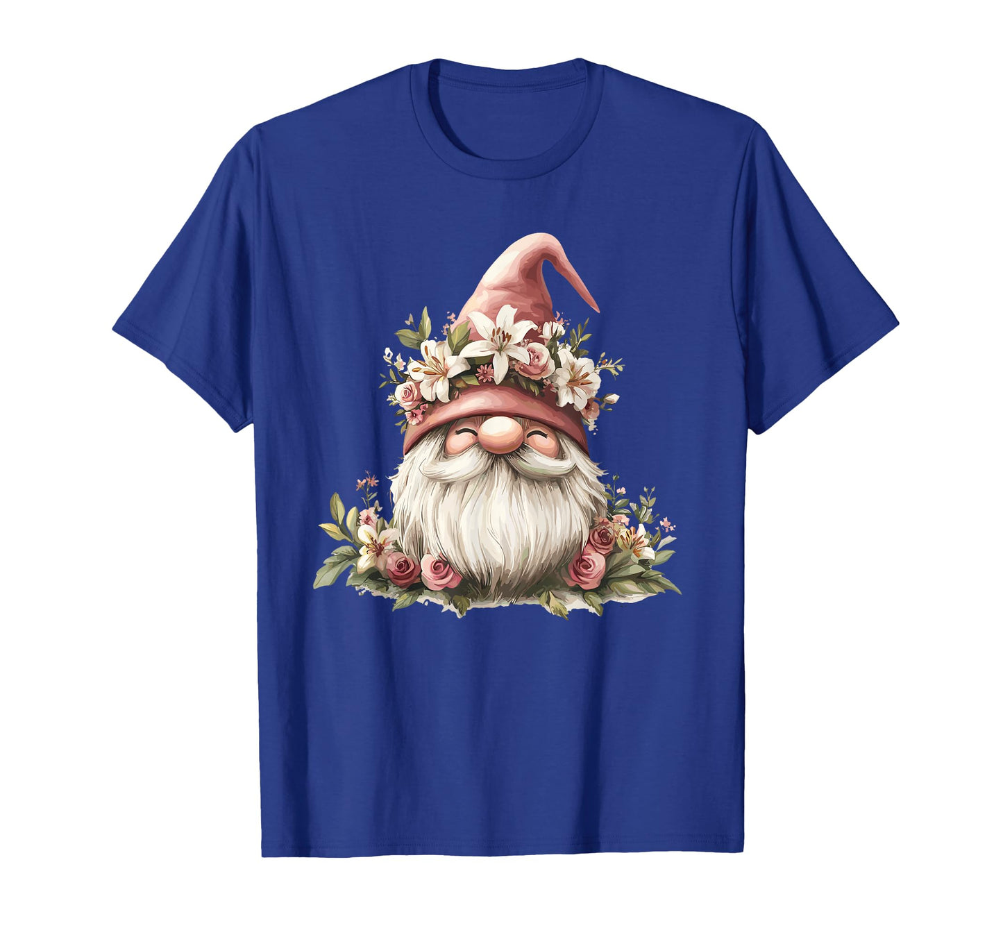 Adorable Floral Gnome With Pink Hat T-Shirt