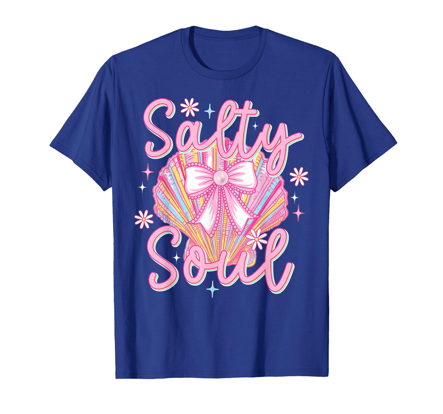 Beach Summer Vibes Cute Clam Pearl Coquette Salty Girls Soul T-Shirt