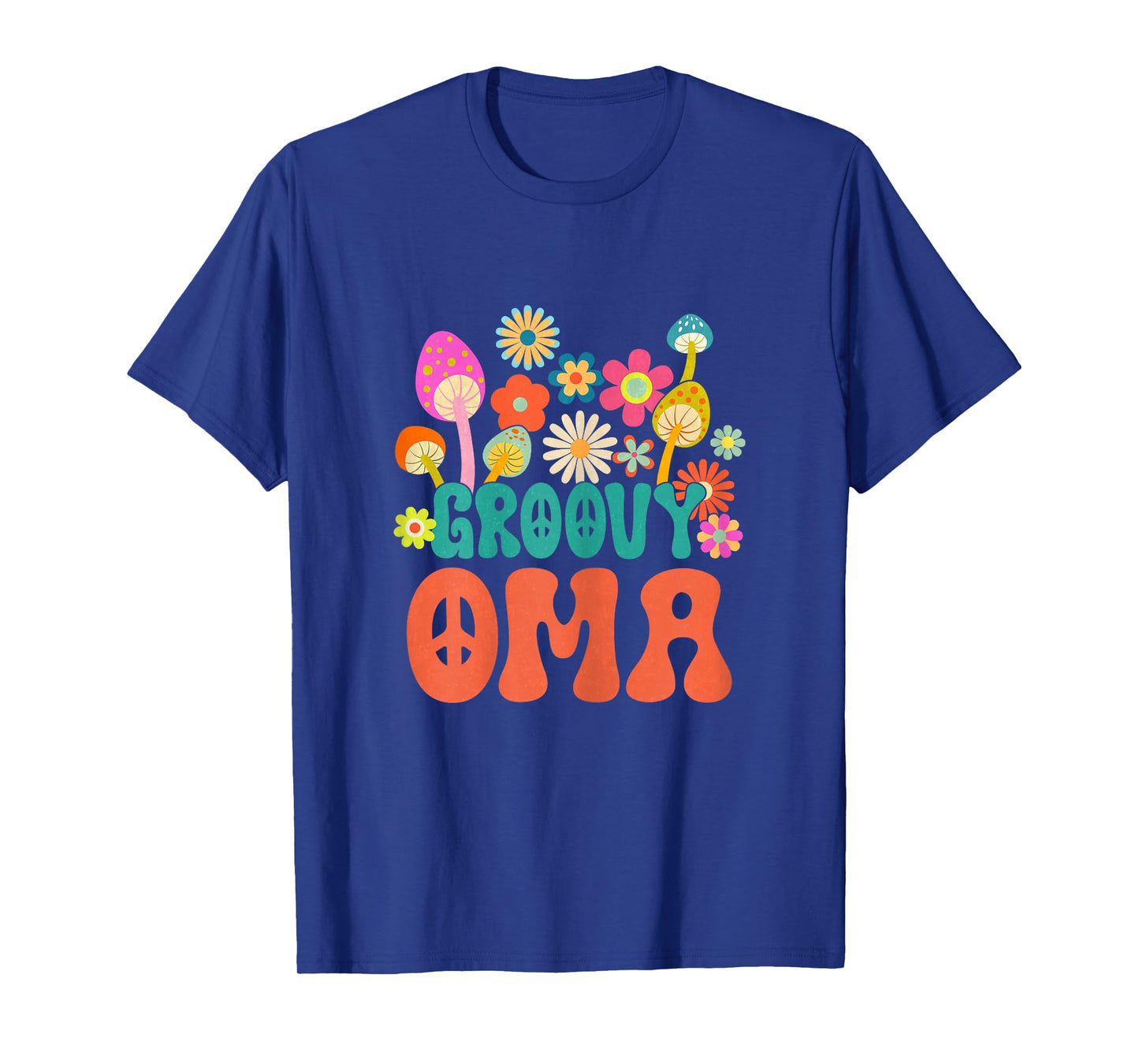 Retro Groovy Oma Gifts For Mother's Day Hippie Flower T-Shirt
