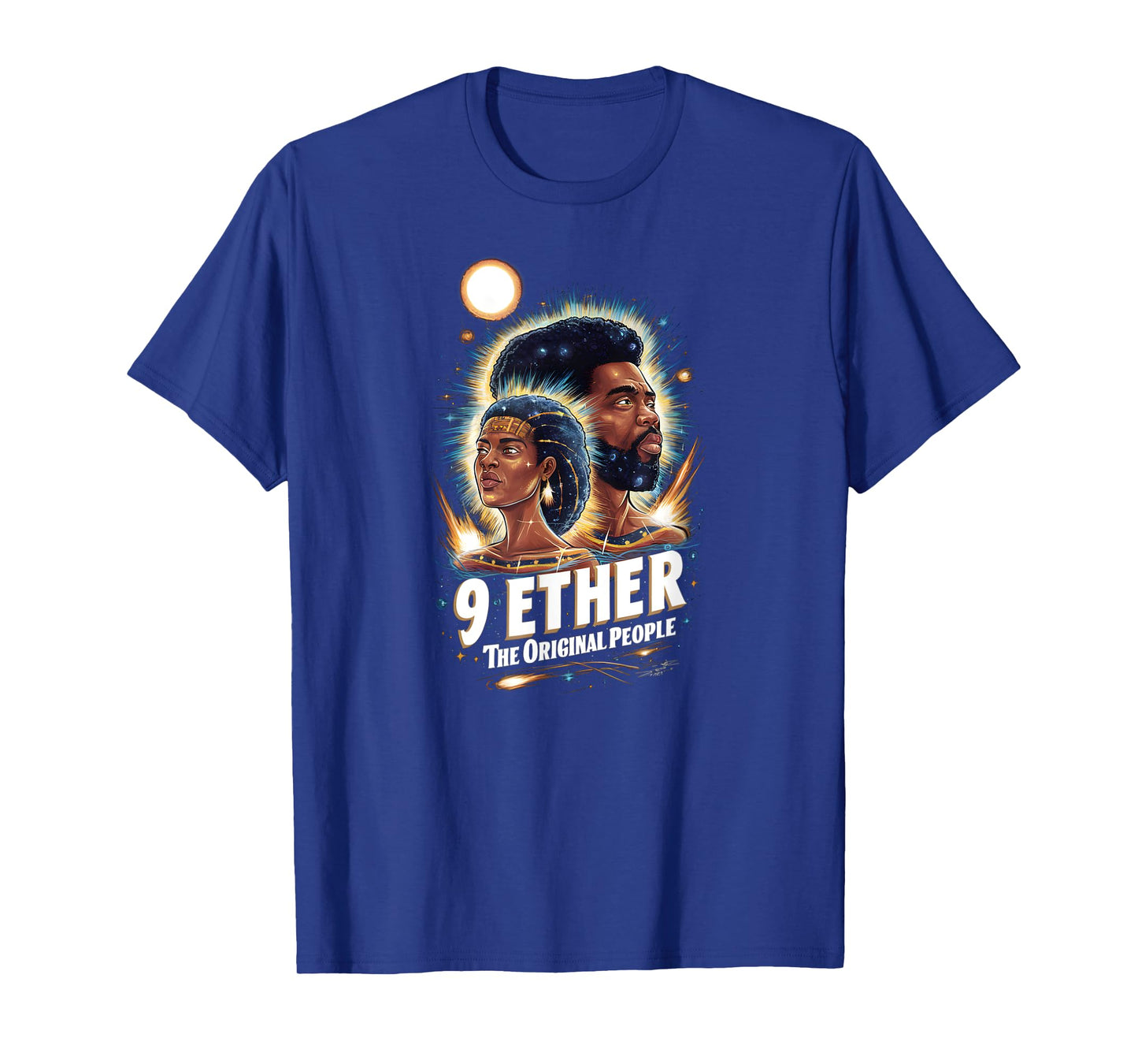 9 Ether The Original People Afrocentric Cosmic Design T-Shirt