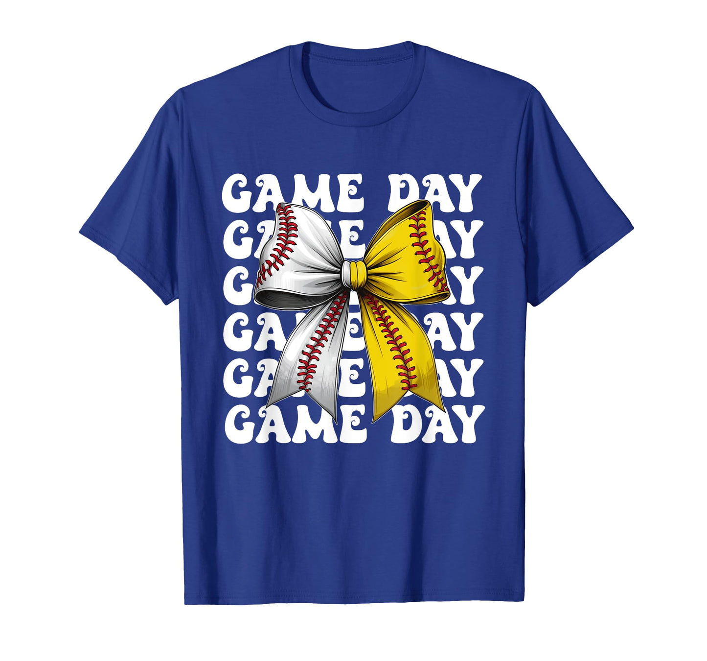 Baseball Softball Coquette Bow Game Day Women Mama Mom Life T-Shirt
