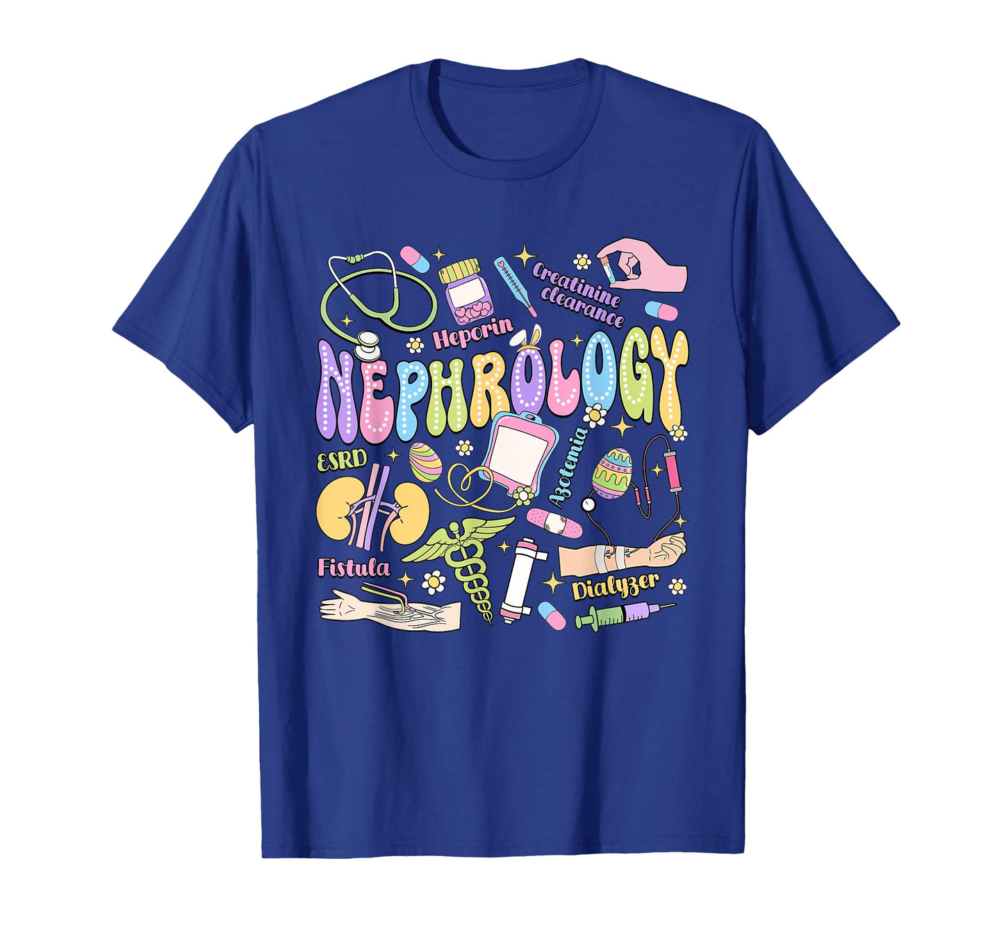 Nephrology Life Easter Day Dialysis Tech Nephrology Nurse T-Shirt
