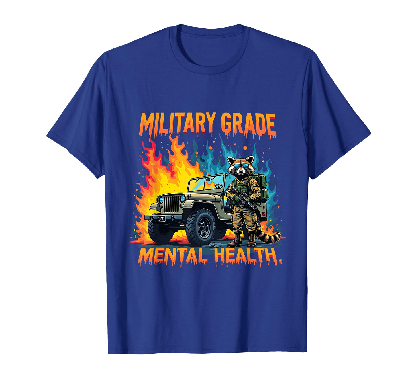 Retro Military Grade Mental Health Warrior Military Veterans T-Shirt
