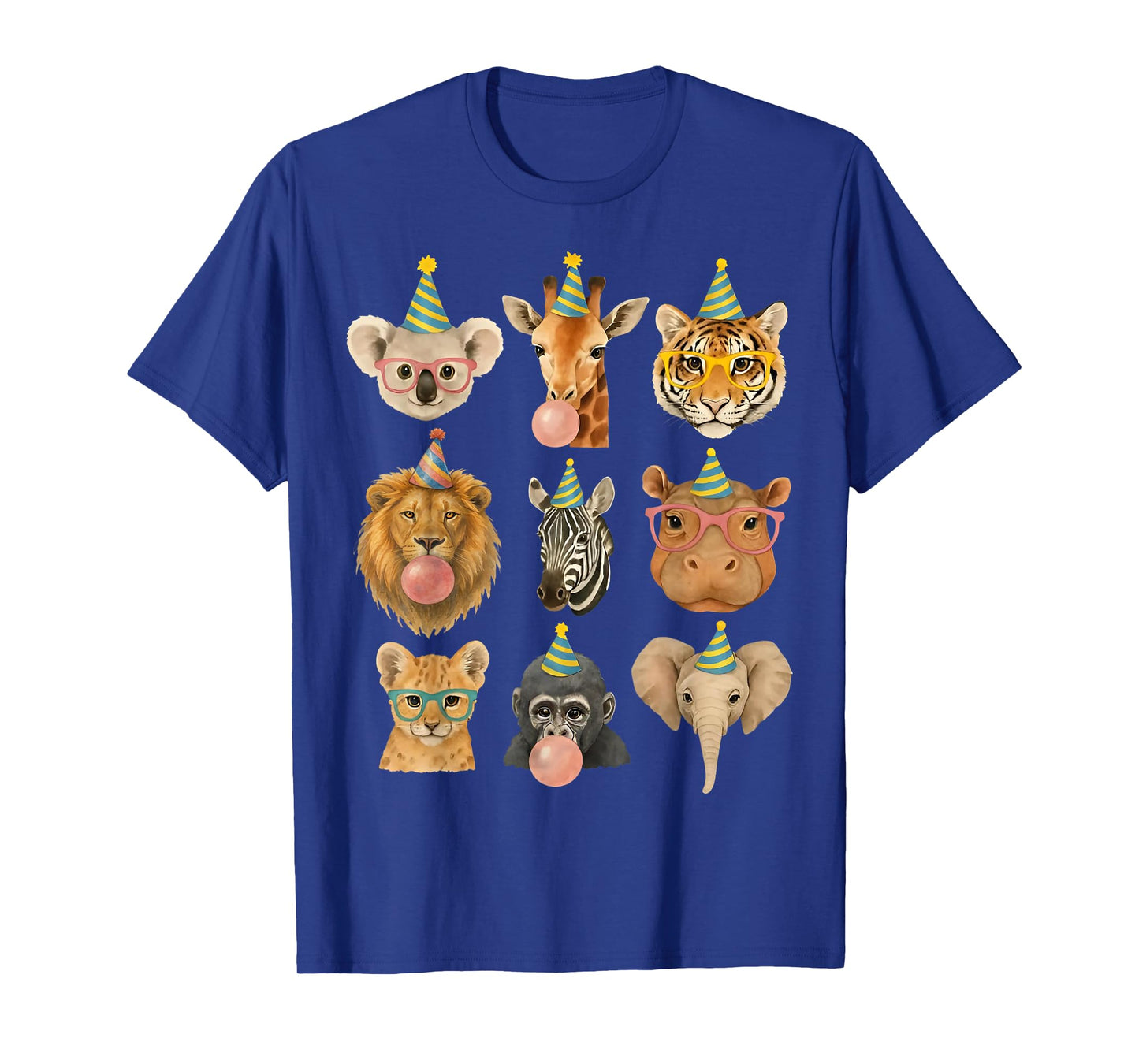 Cute Party Animals Birthday Wildlife Zoo Birthday Boys Kids T-Shirt