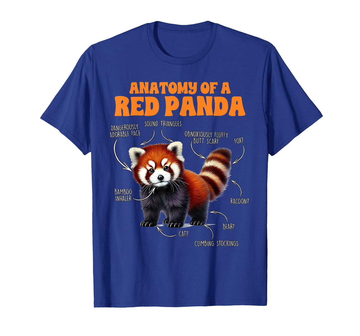 Red Panda Lover Animal Lover Anatomy Of A Red Panda T-Shirt