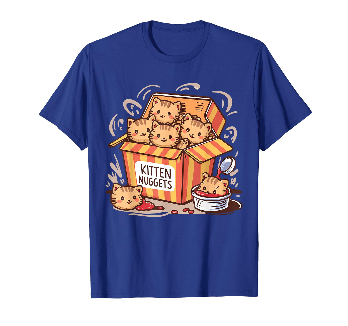 Kitten Nuggets Food Pun Cat Lover Chicken Nuggets T-Shirt