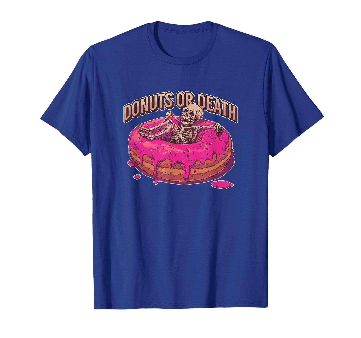 Skeleton on Donut Chillin Donuts or Death T-Shirt