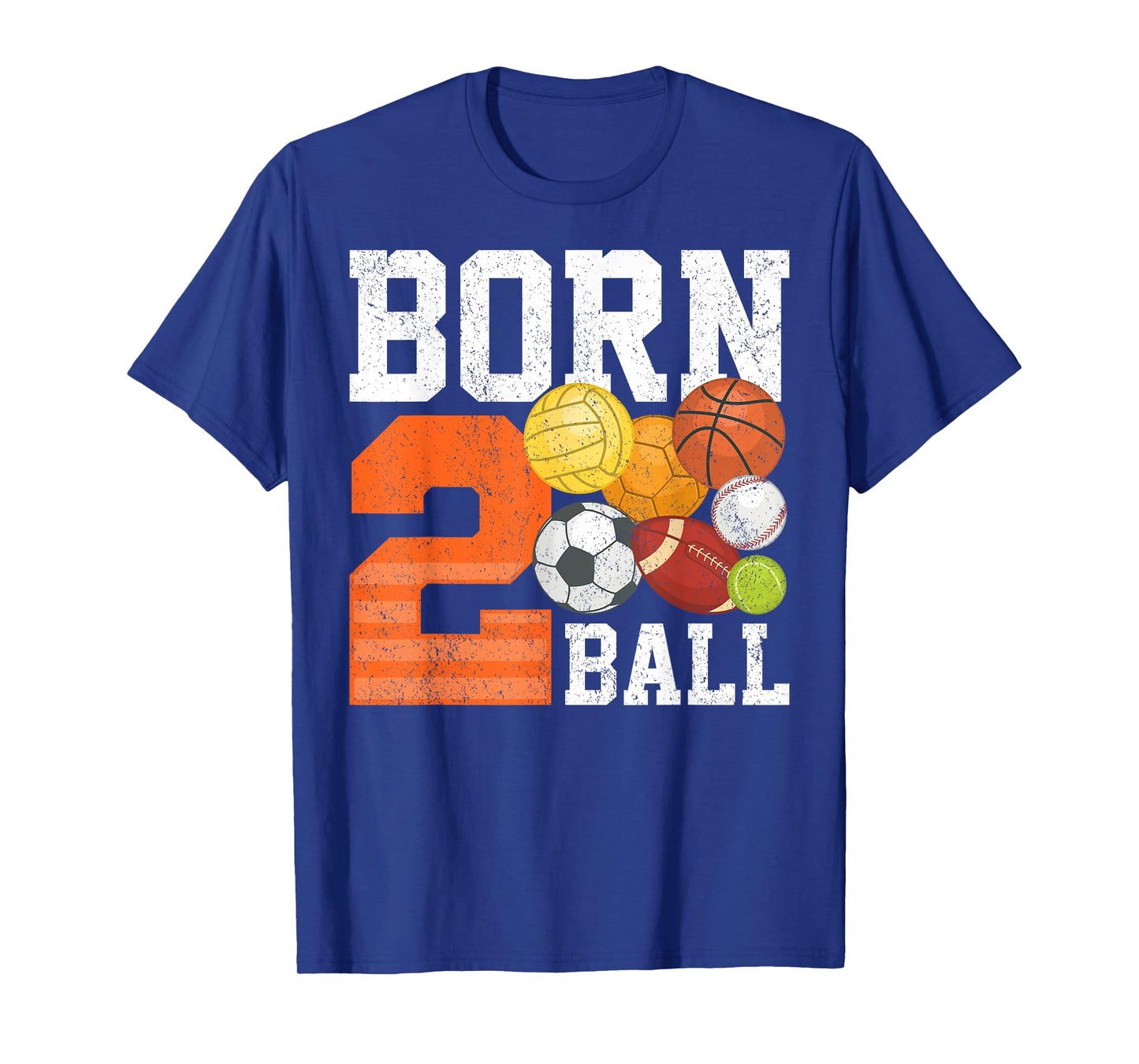 Born 2nd Ball Birthday Sport Ball Theme 2 Year Old Kids T-Shirt