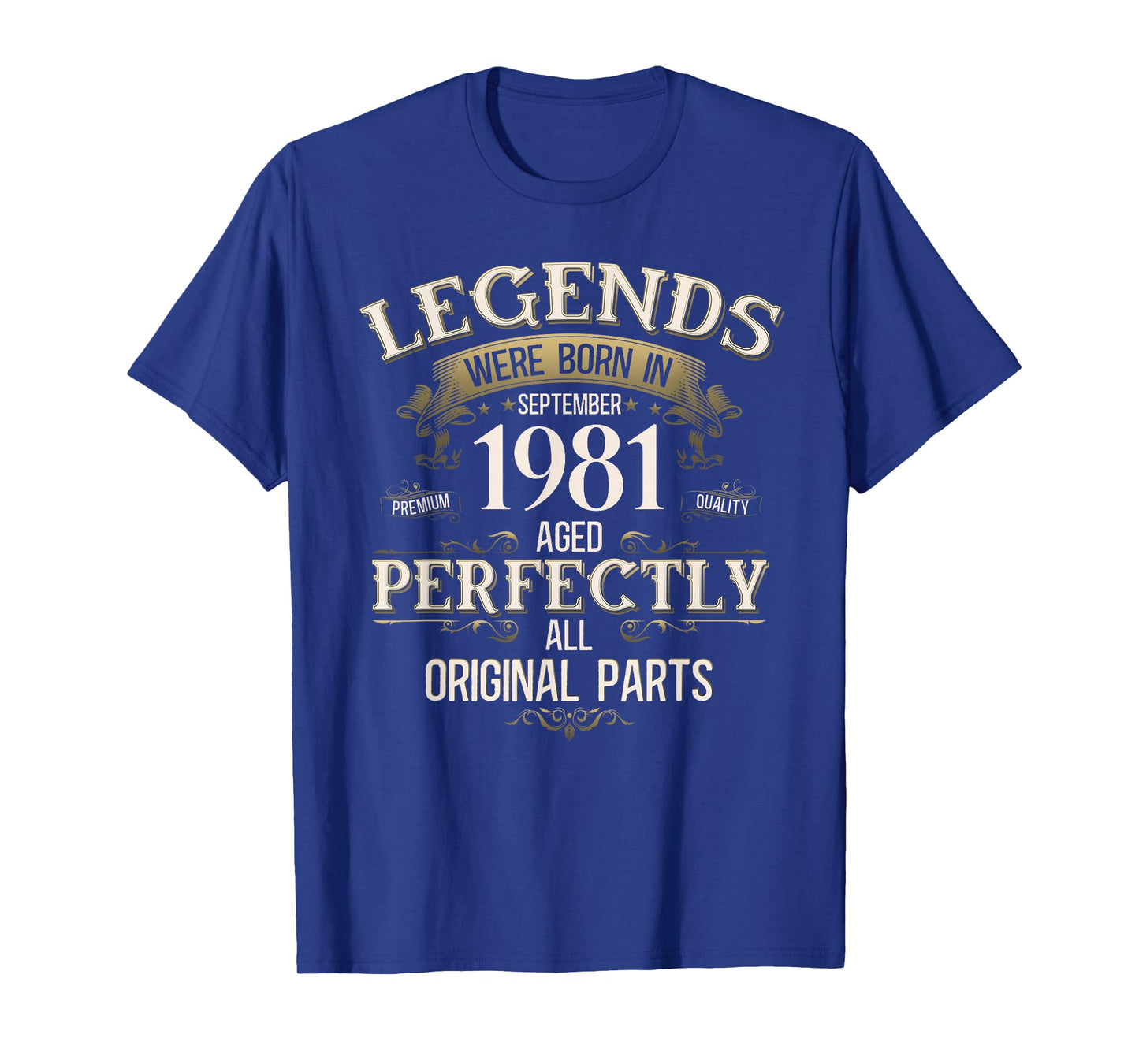 44th Birthday Gift Men Women Legend Since September 1981 T-Shirt