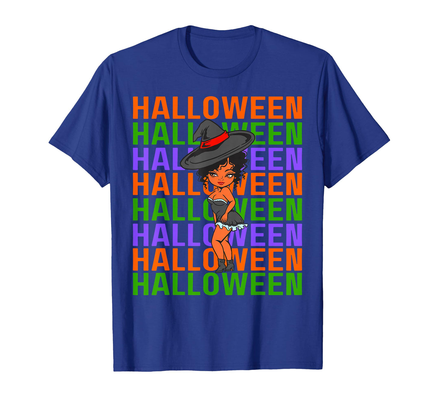 Funny Melanin Halloween Black Girl Magic Witches T-Shirt