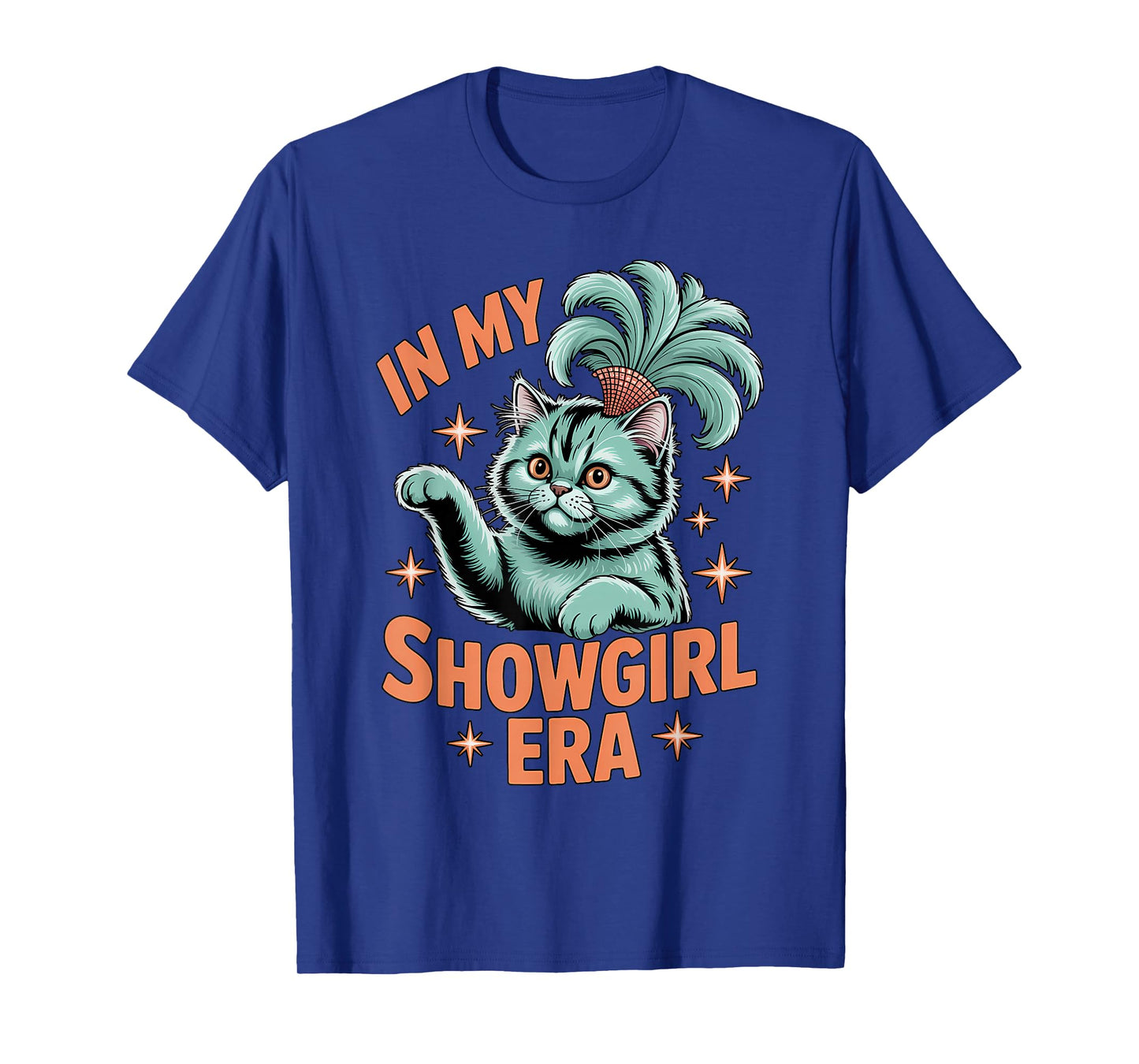in My Showgirl Era Funny Cat Retro Costume T-Shirt
