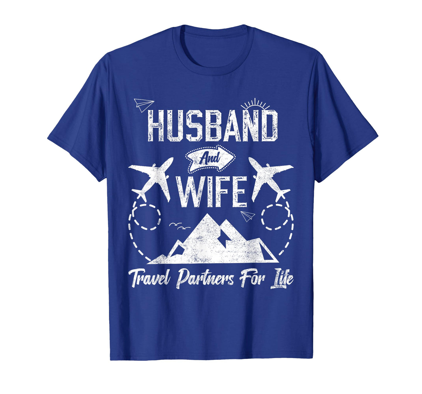 husband and wife travel partners for life for couples T-Shirt