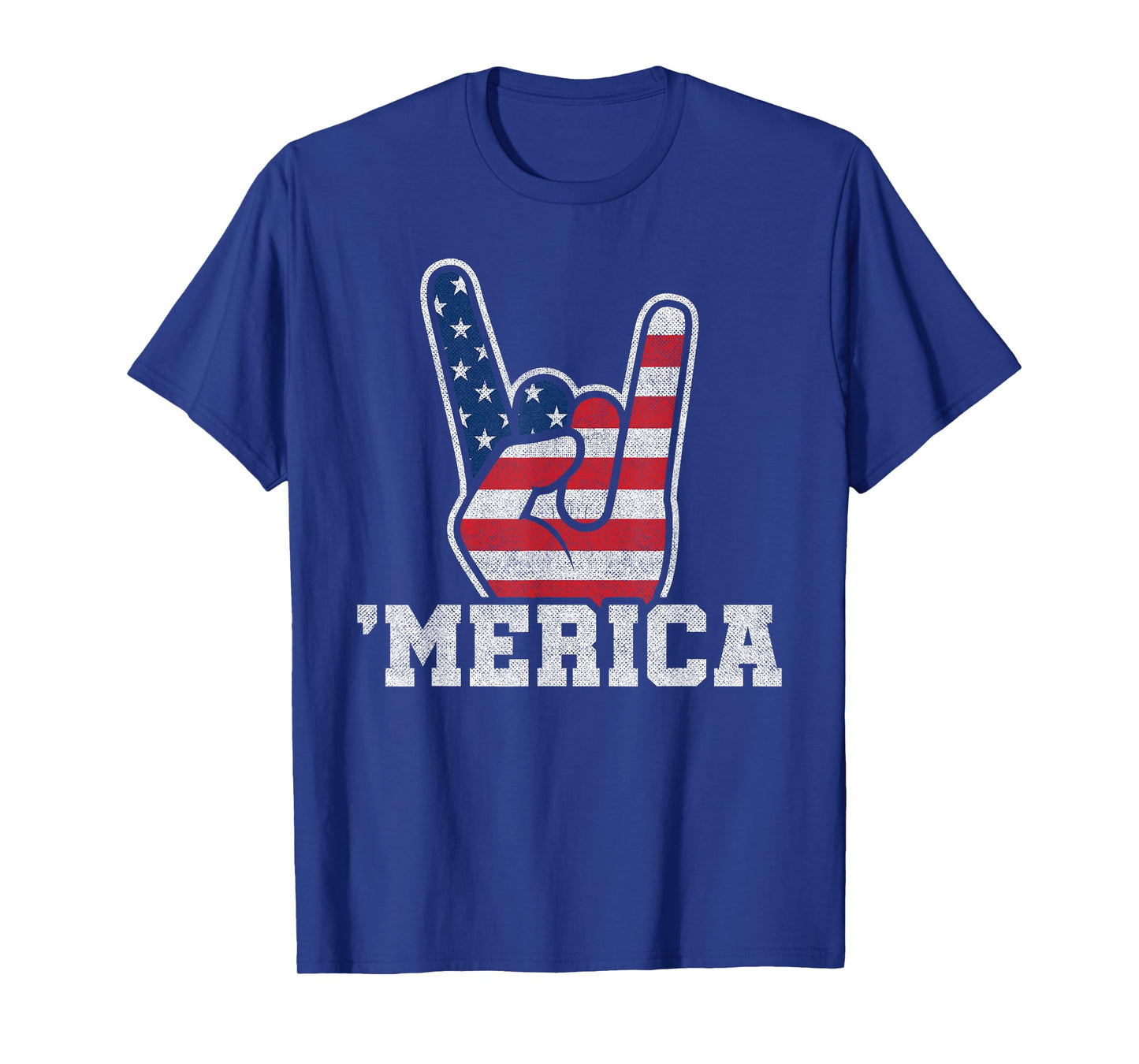American Flag 4th of July - Rock On Retro Vintage USA Merica T-Shirt