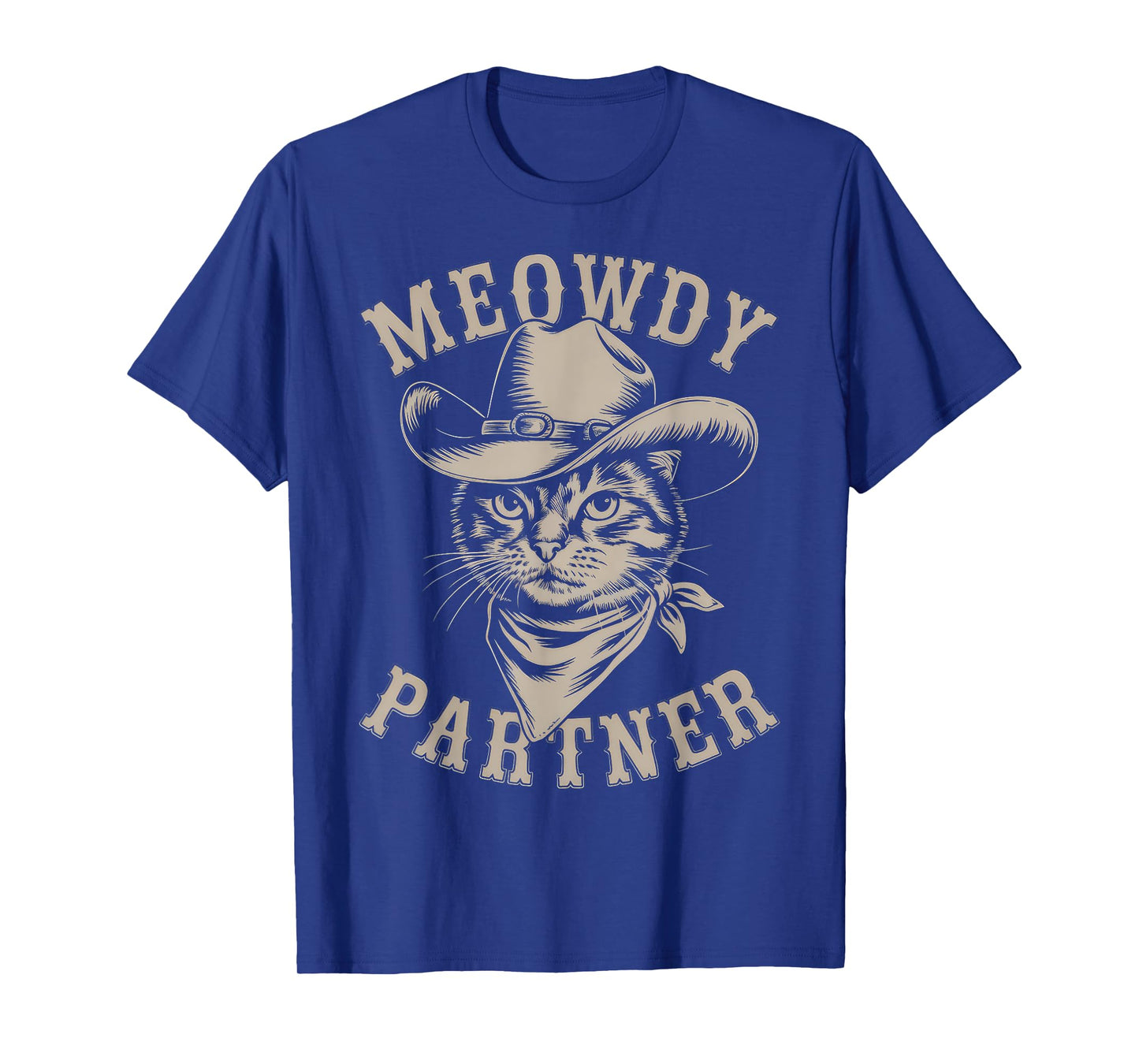 Meowdy Cat Funny Cowboy Western Graphic Cat Lady Cat Dad T-Shirt