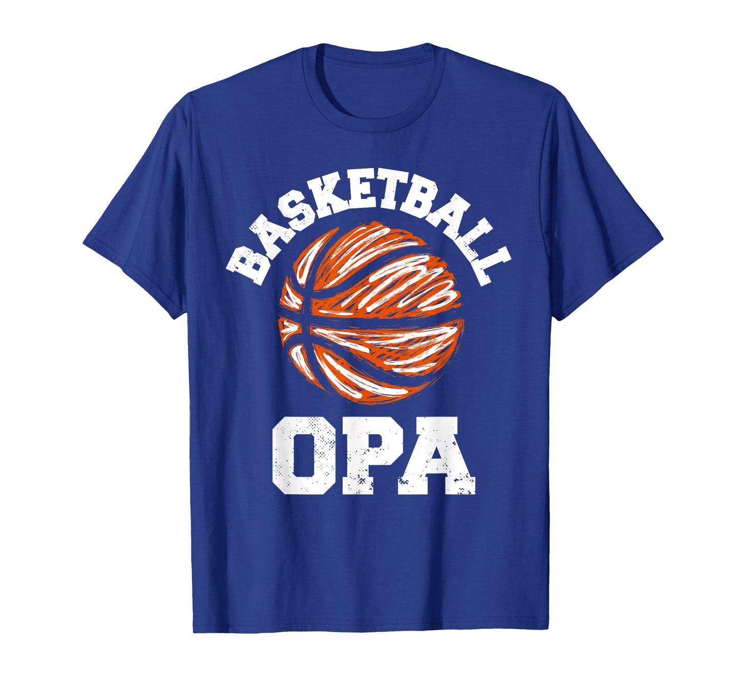 Basketball Opa Distressed Vintage Funny Grandpa Game Day T-Shirt