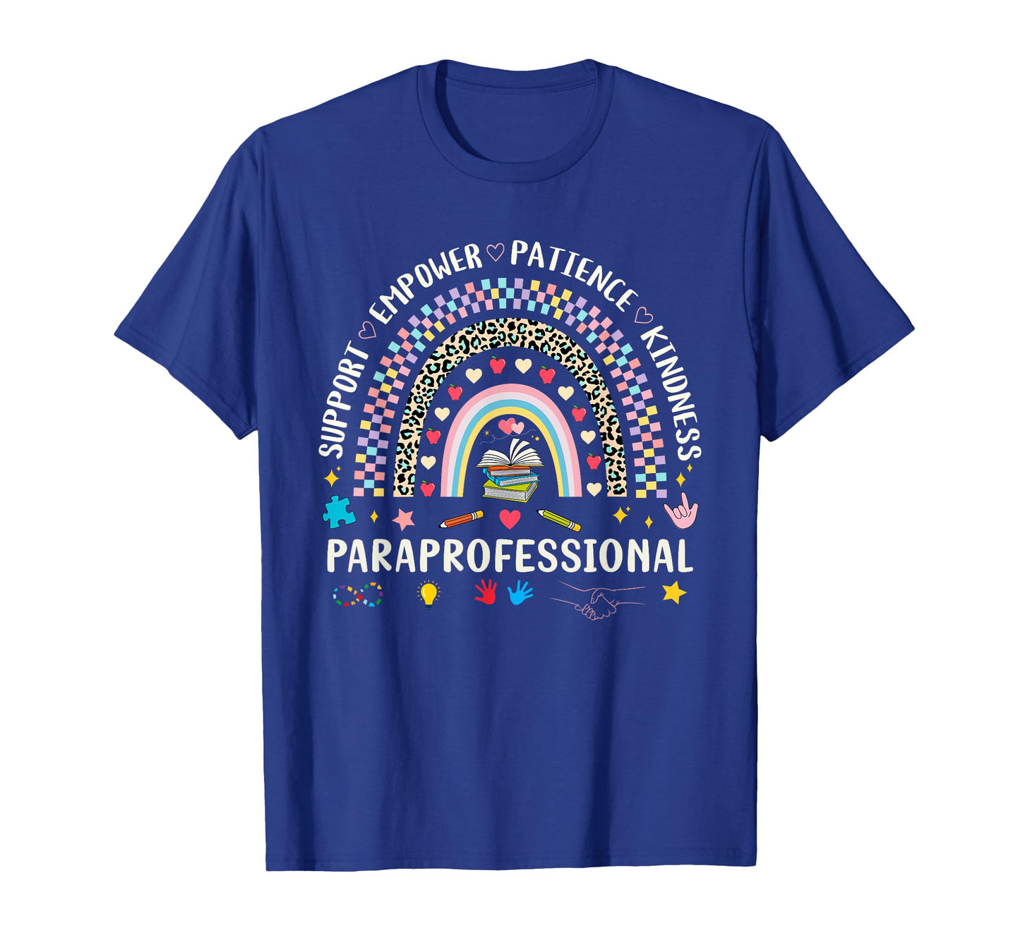 Retro para Crew Support Squad Inclusion Paraprofessional T-Shirt