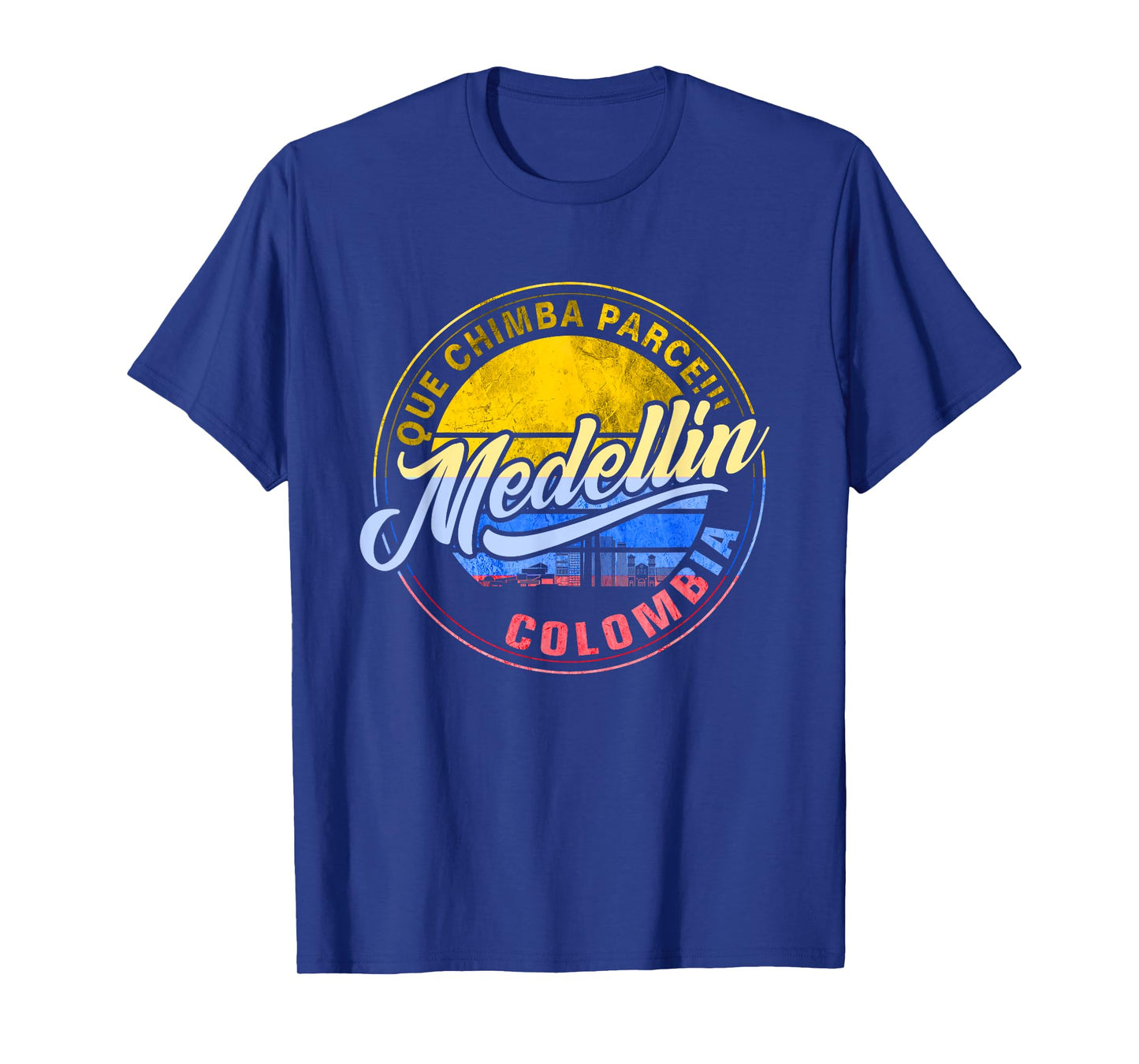 Que Chimba Parce Medellin Colombia Flag Medallo T-Shirt