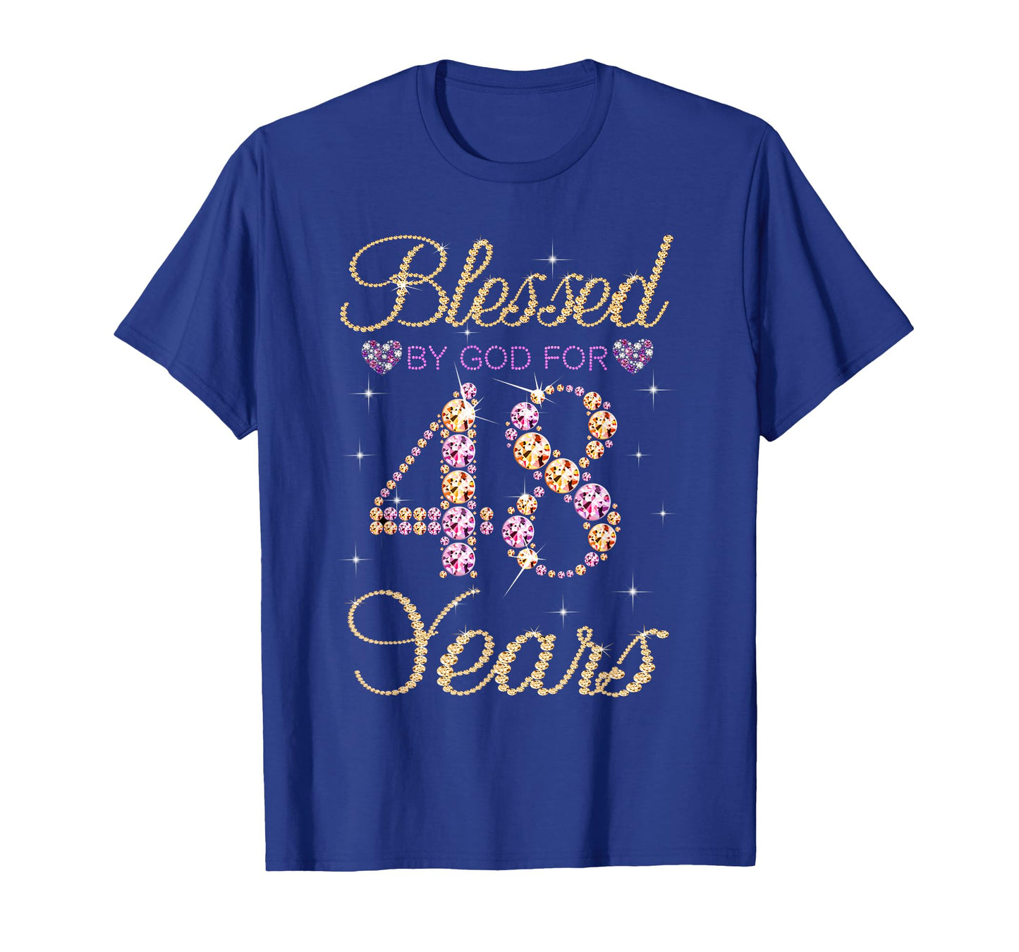 Blessed By God For 48 Years Funny 48th Birthday Women T-Shirt