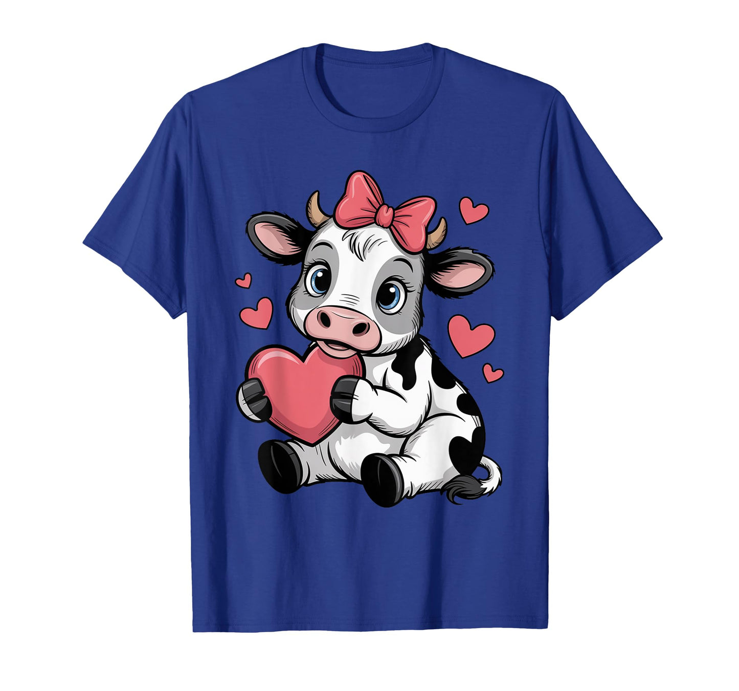 Black White Cow Pink Coquette Bow Cow Cattle Farmer Cow T-Shirt
