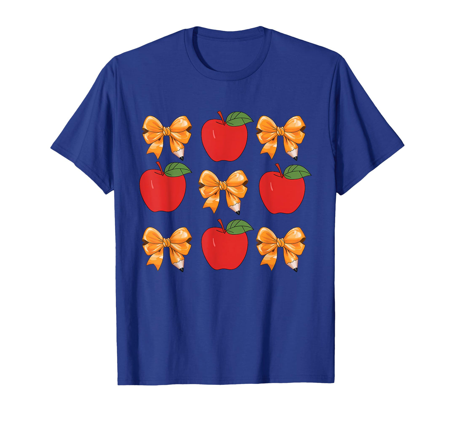 Teacher Coquette Pencil Bow And Apple Teacher Appreciation T-Shirt for Men Women Girls Kids