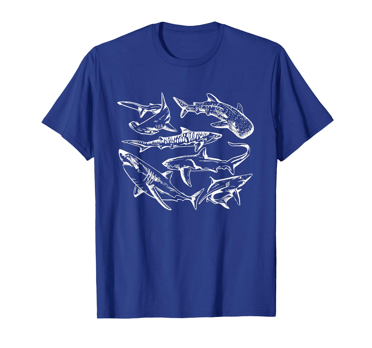 Retro Shark Specie Ocean Marine Lover Fish Summer Men Women T-Shirt