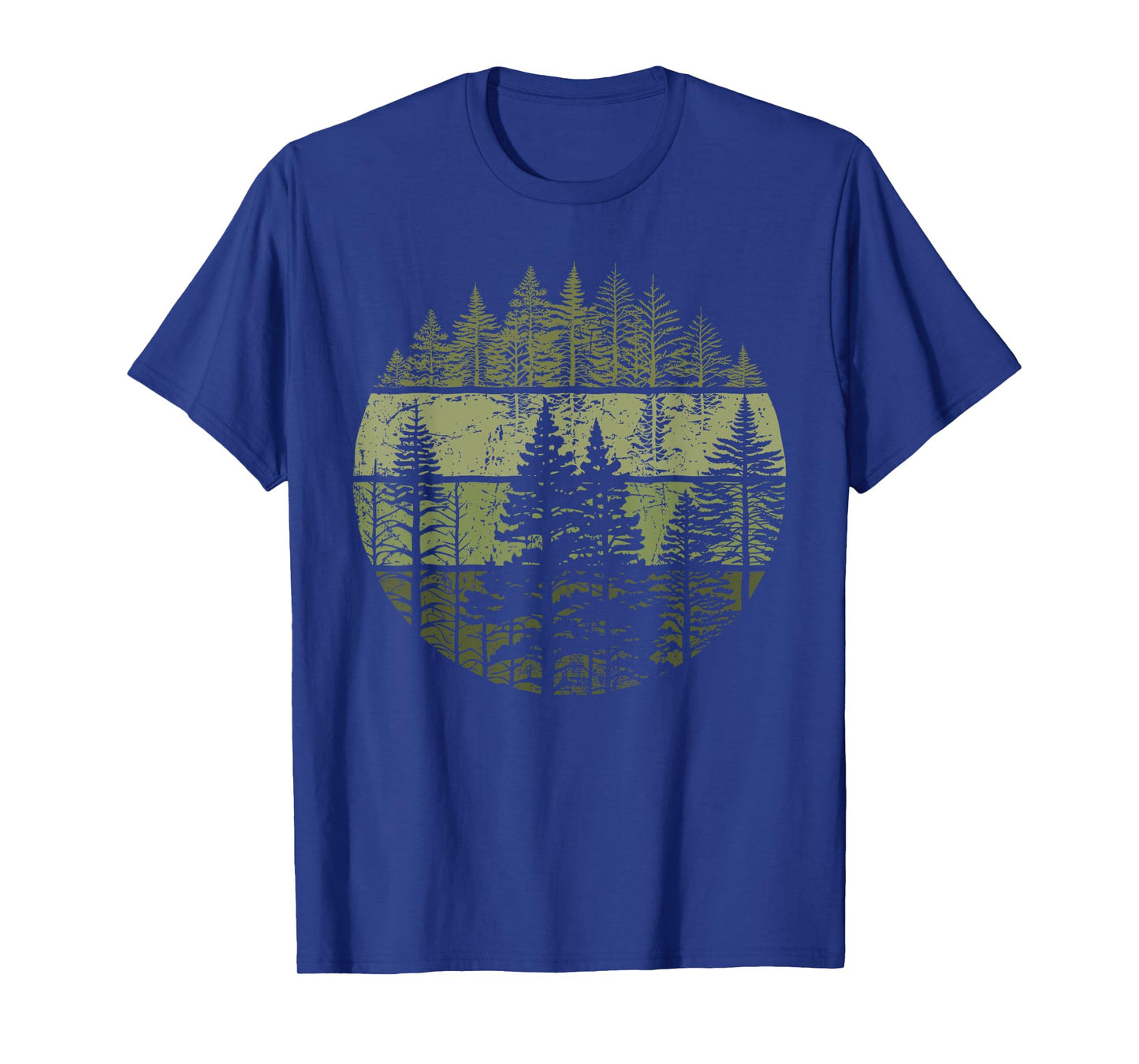 Retro Wildlife Trees Outdoors Nature Forest Vintage T-Shirt