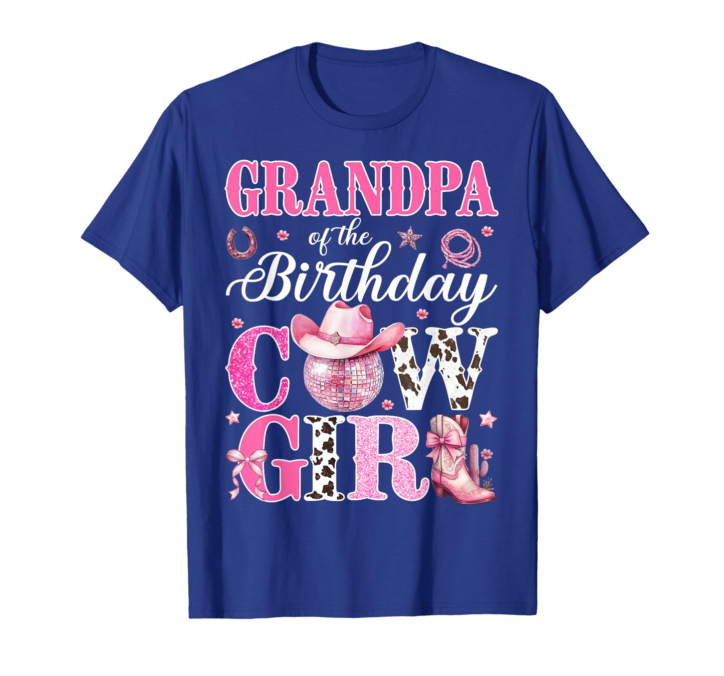 Cute Grandpa Of Birthday CowGirl Rodeo Western Bday Party T-Shirt