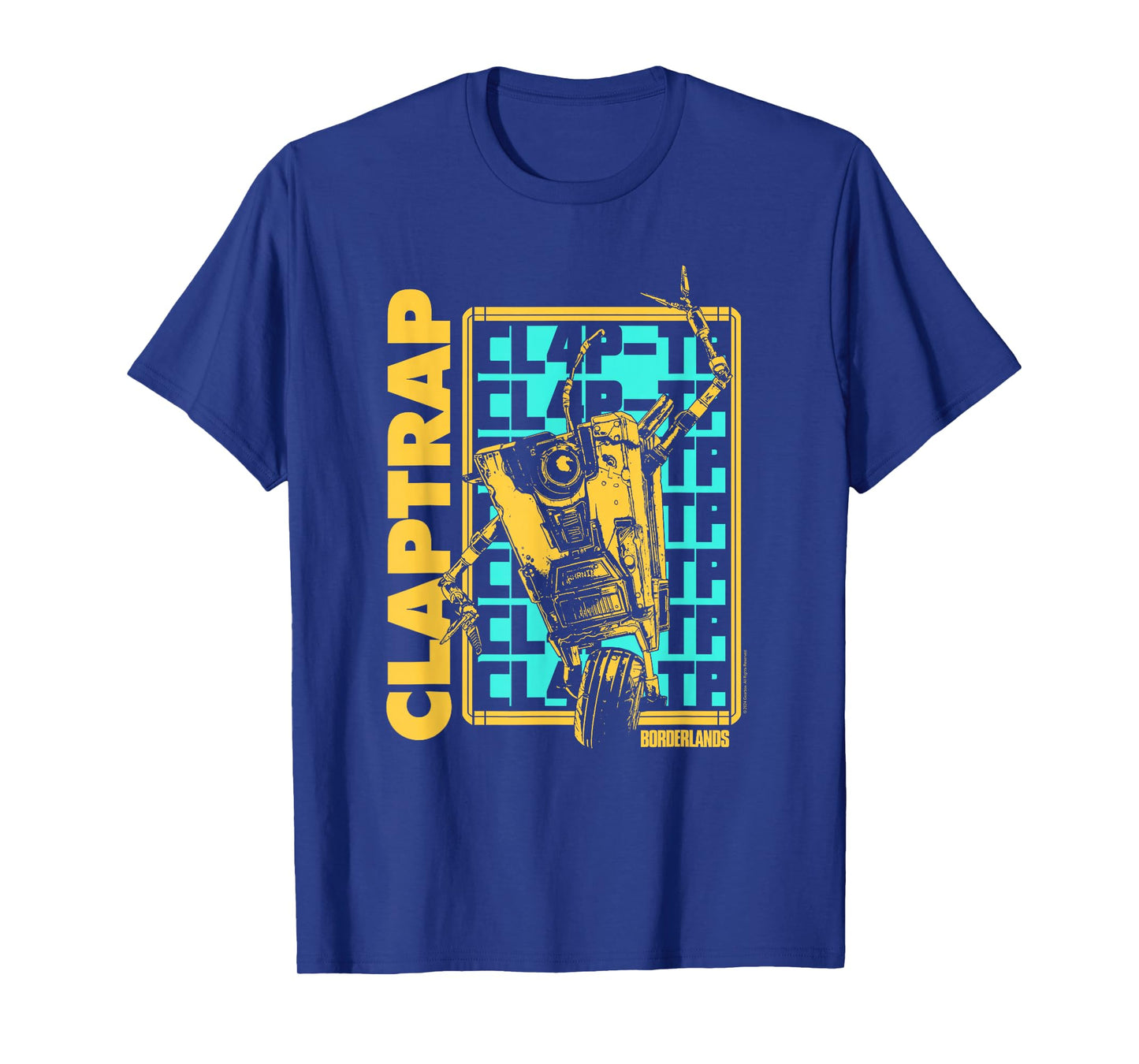 Borderlands Claptrap Repeating Text Video Game T-Shirt
