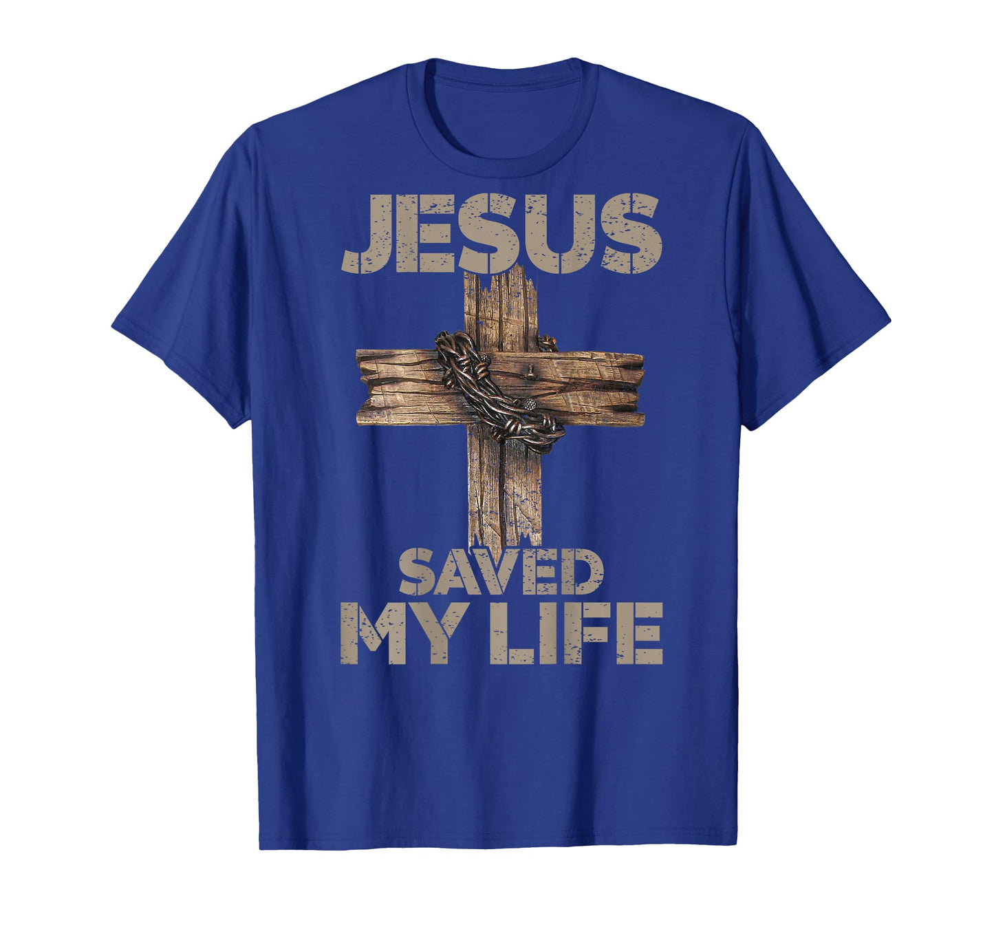 Jesus Saved My Life Christian Cross God Faith Bible On Back T-Shirt