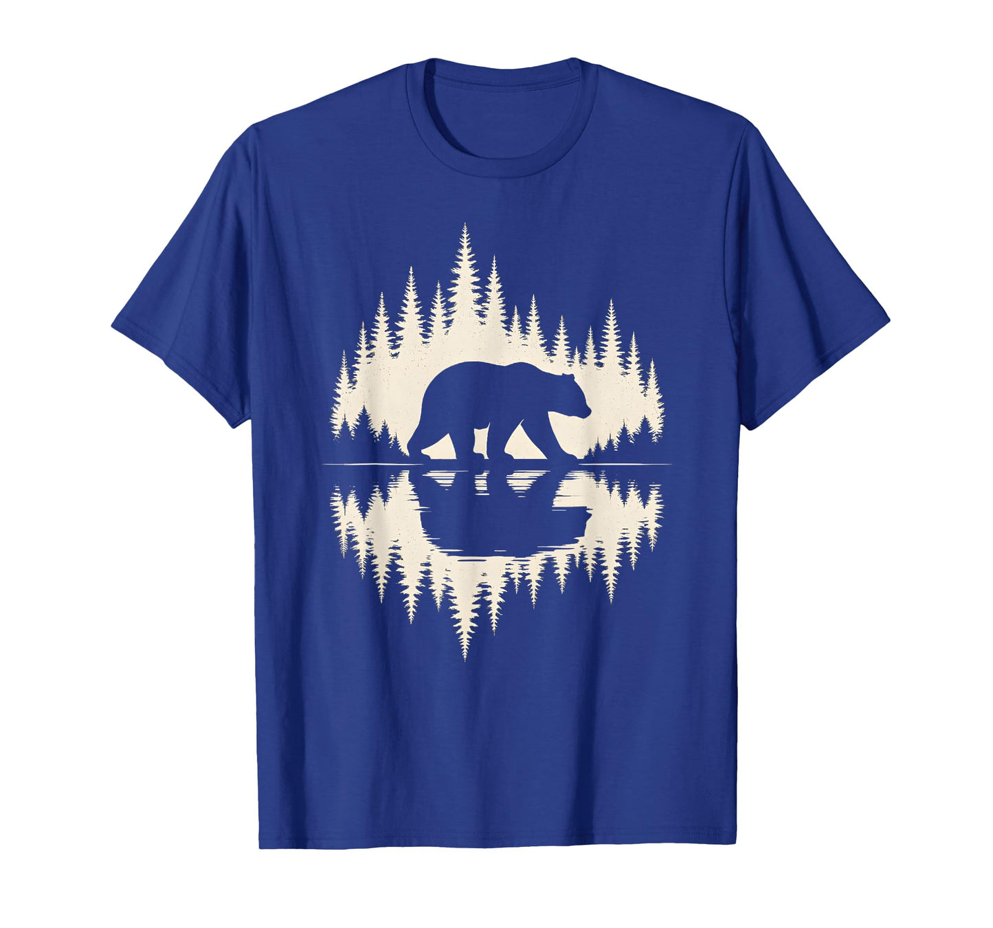 Wildlife Bear Forest Reflection Art Hiking Camping Outdoor T-Shirt