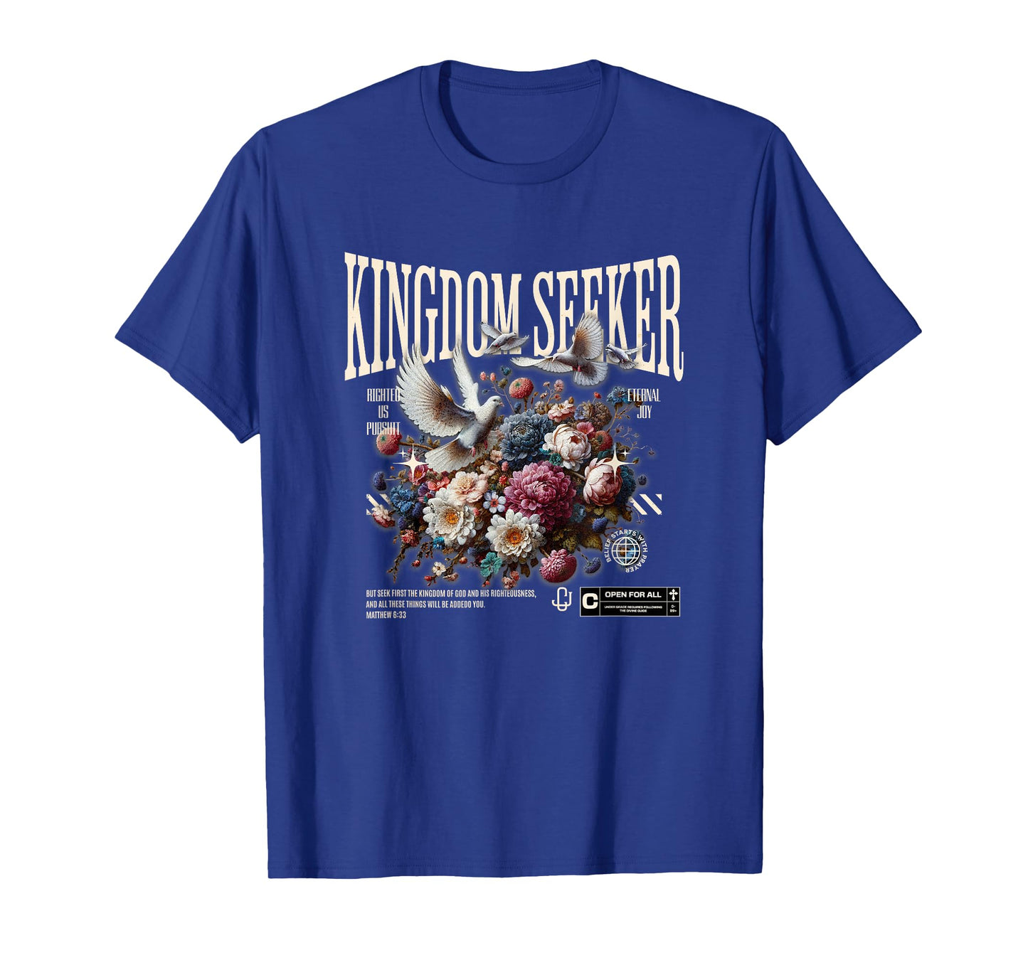 Kingdom Seeker Flowers and Doves T-Shirt