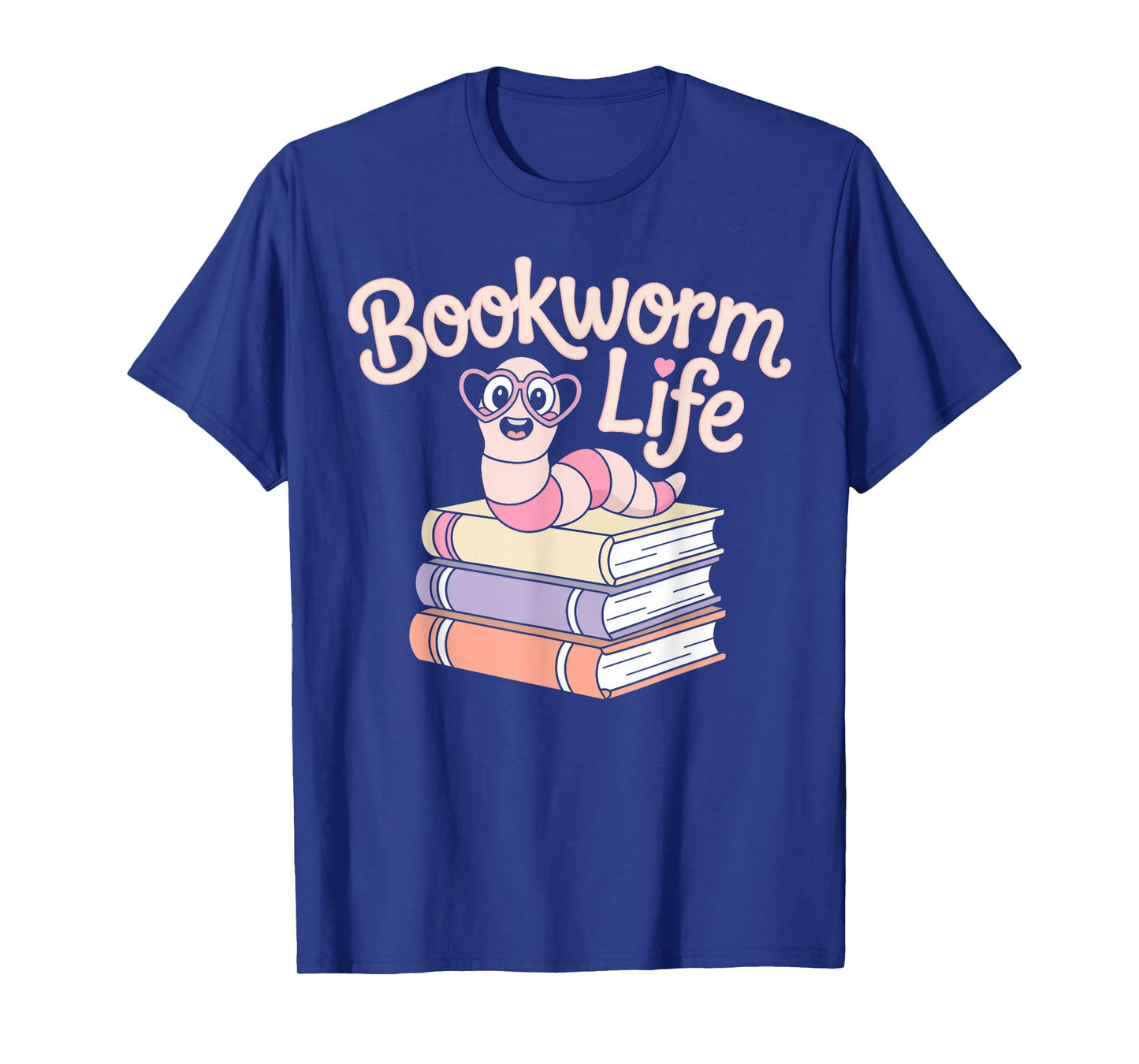 Bookworm Life Cute Worm on Books T-Shirt