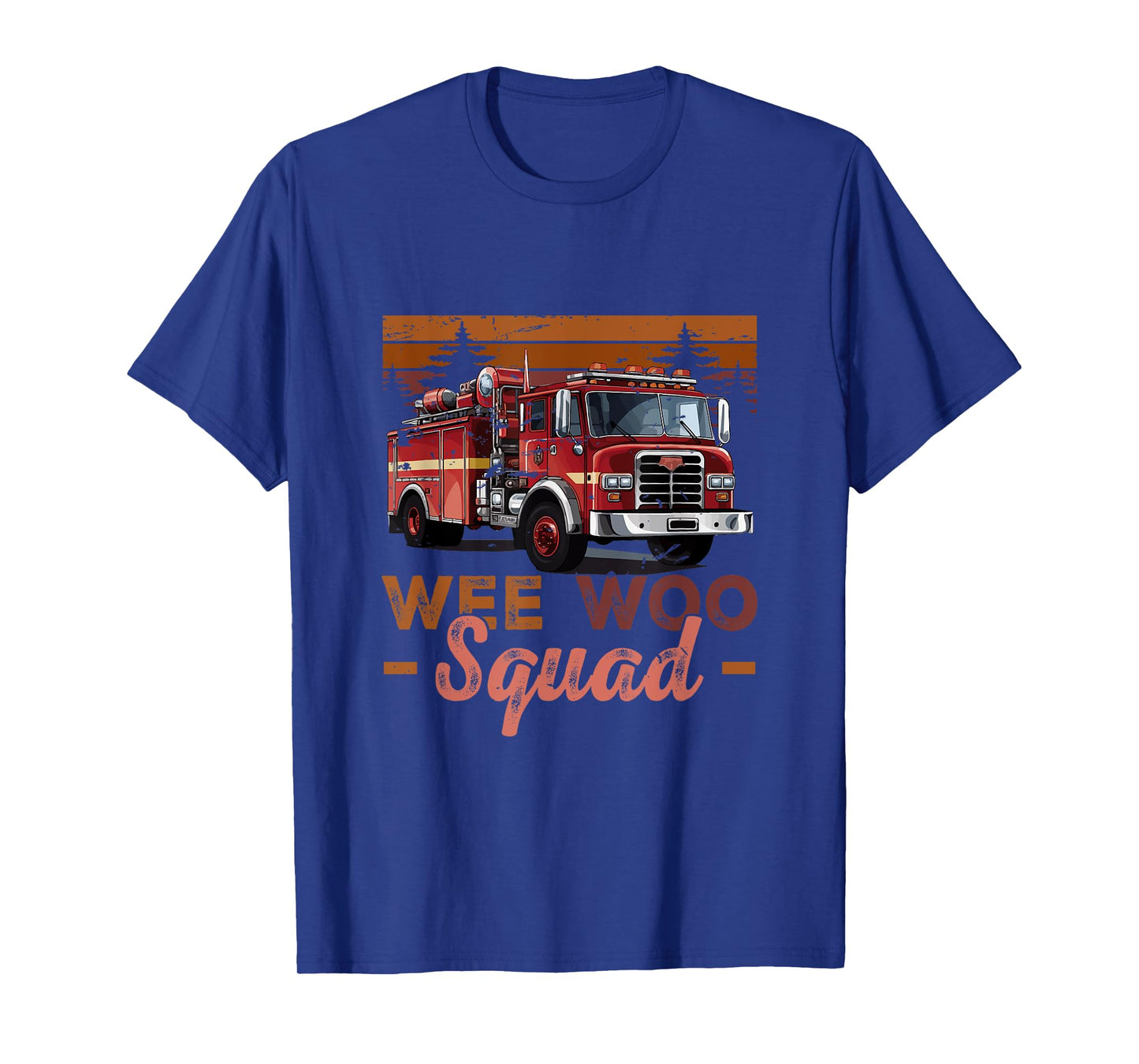 Wee Woo Squad Fire Truck Firefighter Vintage Fire Engine T-Shirt