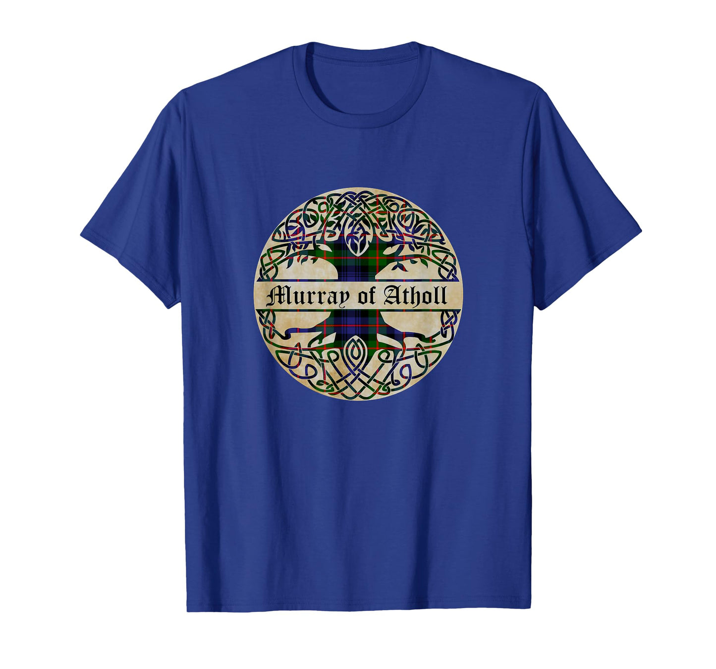 Murray of Atholl Clan Tartan Tree of Life Scottish Surname T-Shirt