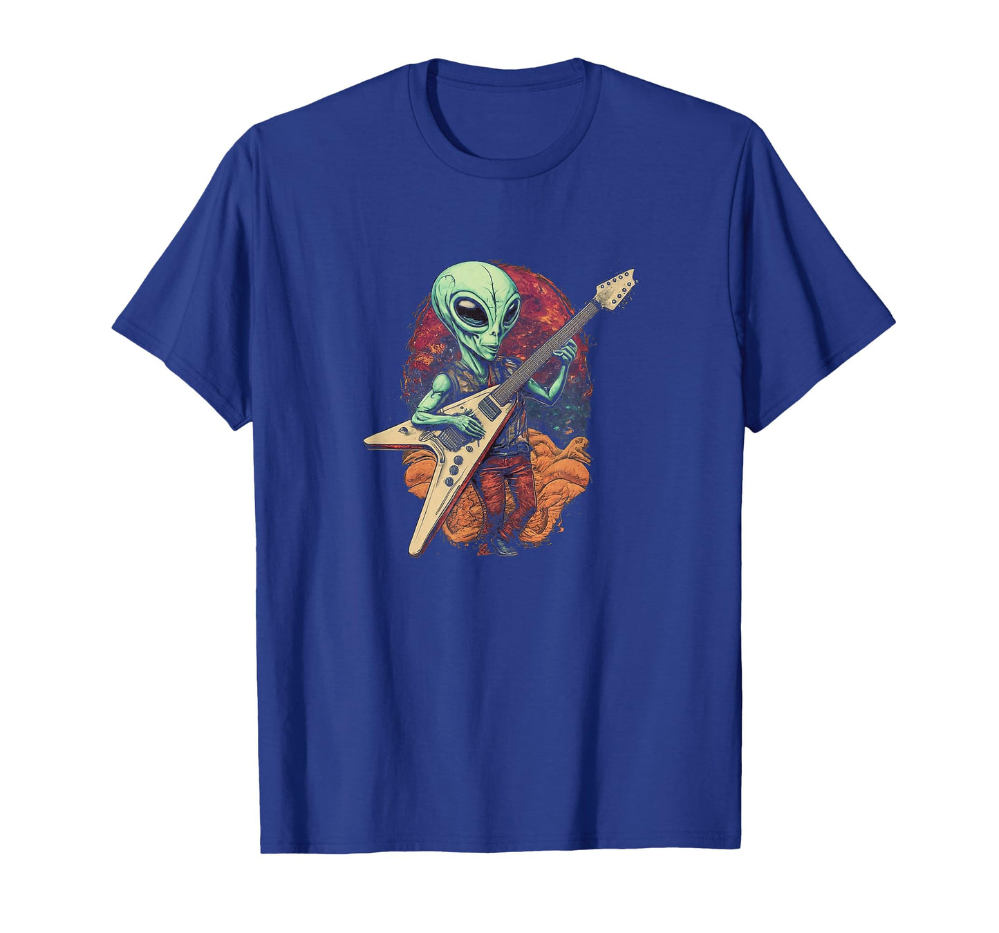 Alien Playing a Flying V Guitar T-Shirt