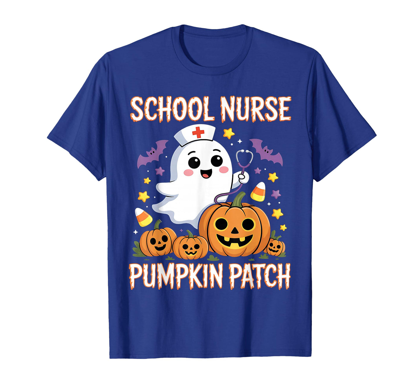 School Nurse Halloween Shirt School Nurse Pumpkin Patch T-Shirt
