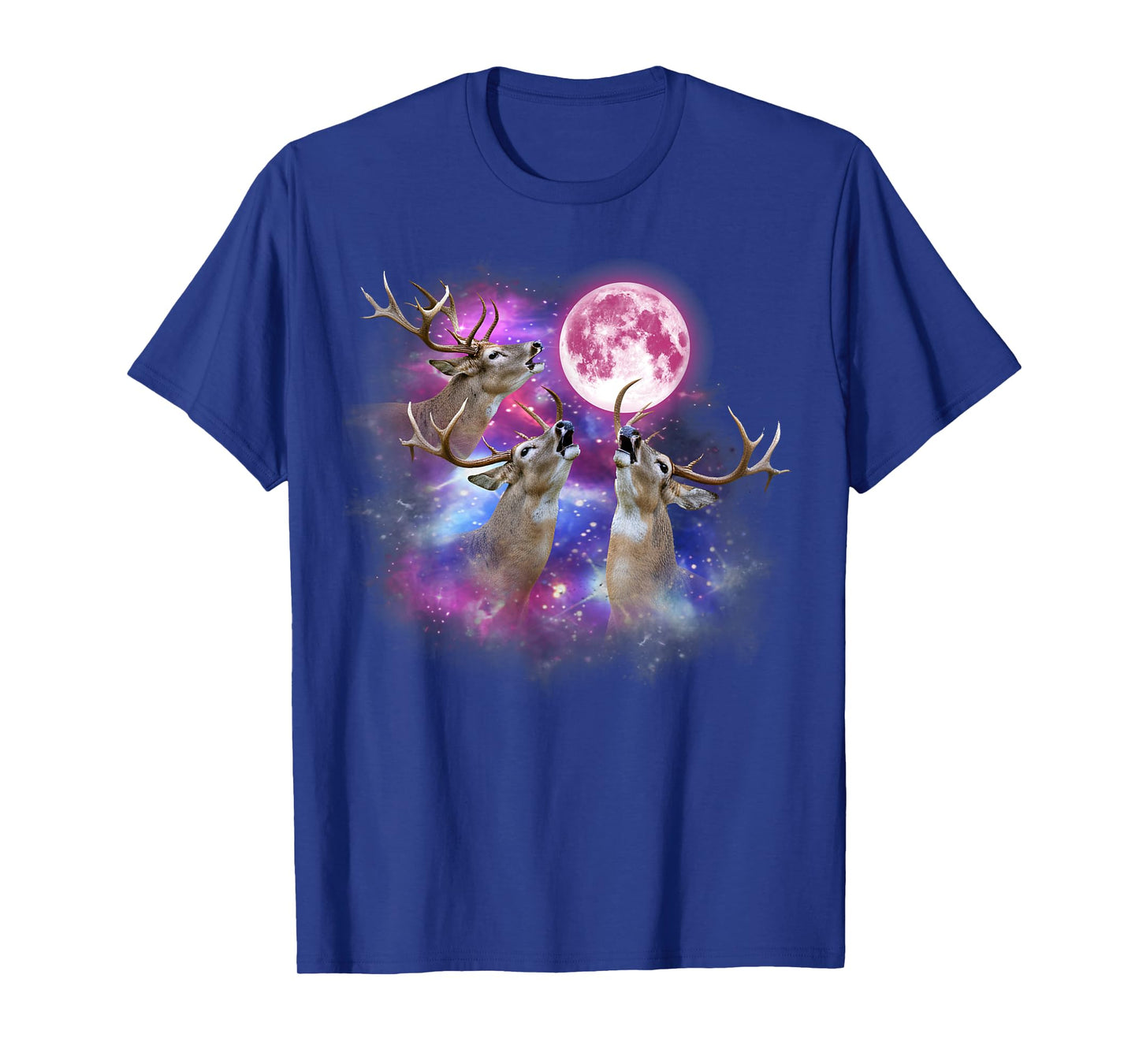 White tailed deer Howling At The Moon Wildlife colorful T-Shirt