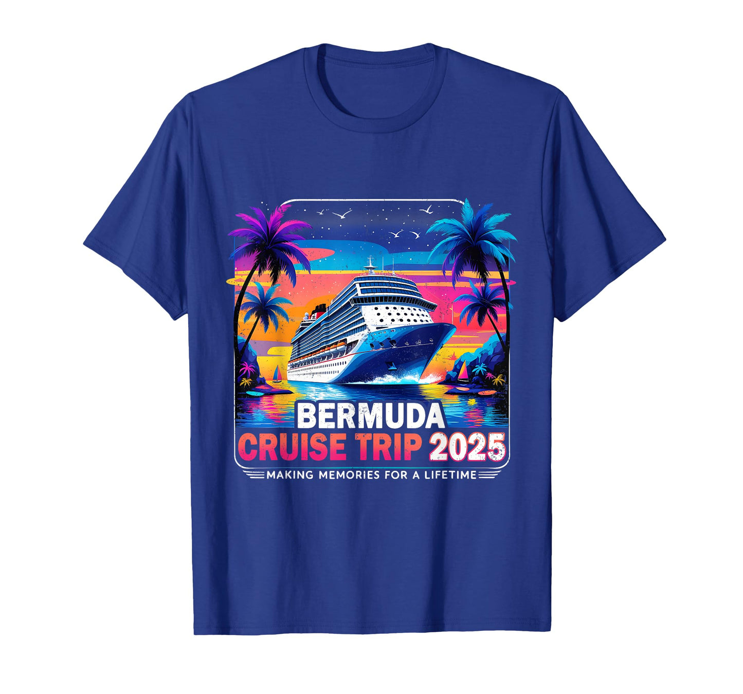 Bermuda Cruise Trip 2025 Sunset Vacation Gift T-Shirt