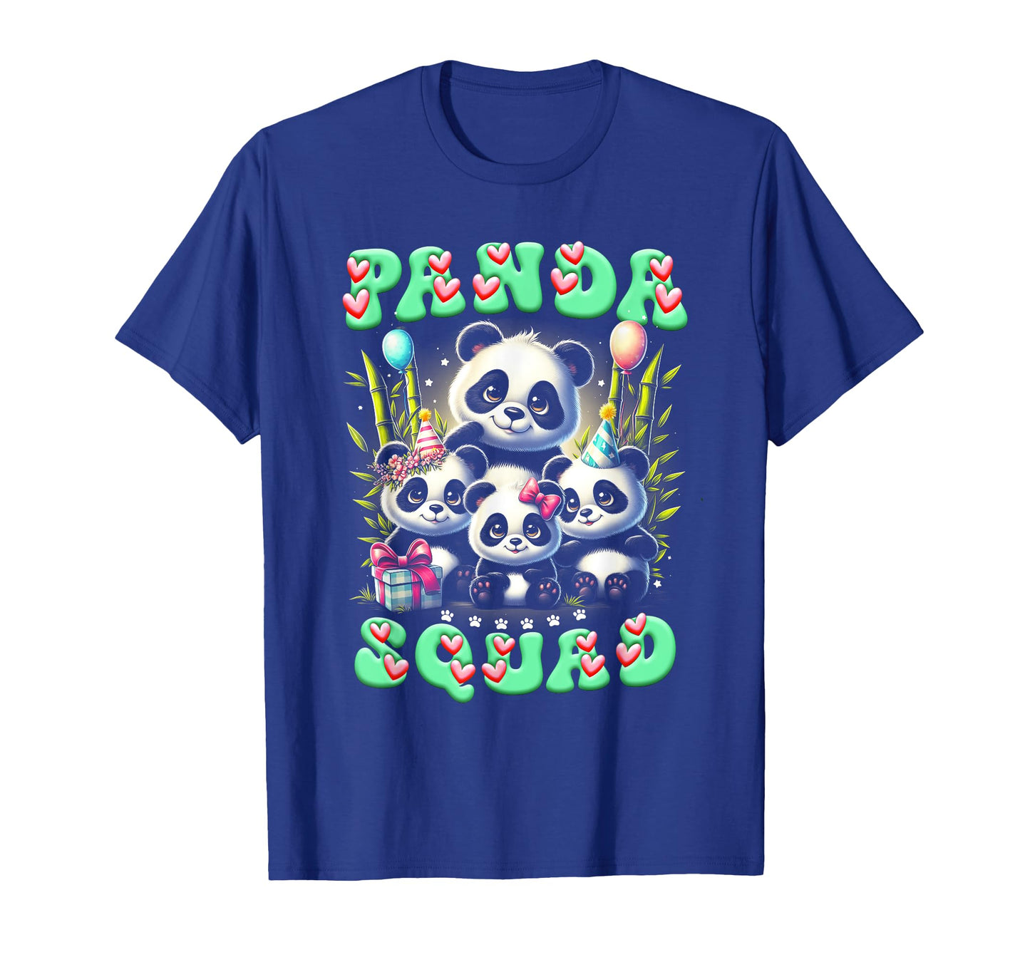 Panda Family Birthday Panda Squad Wildlife Animal Cute T-Shirt