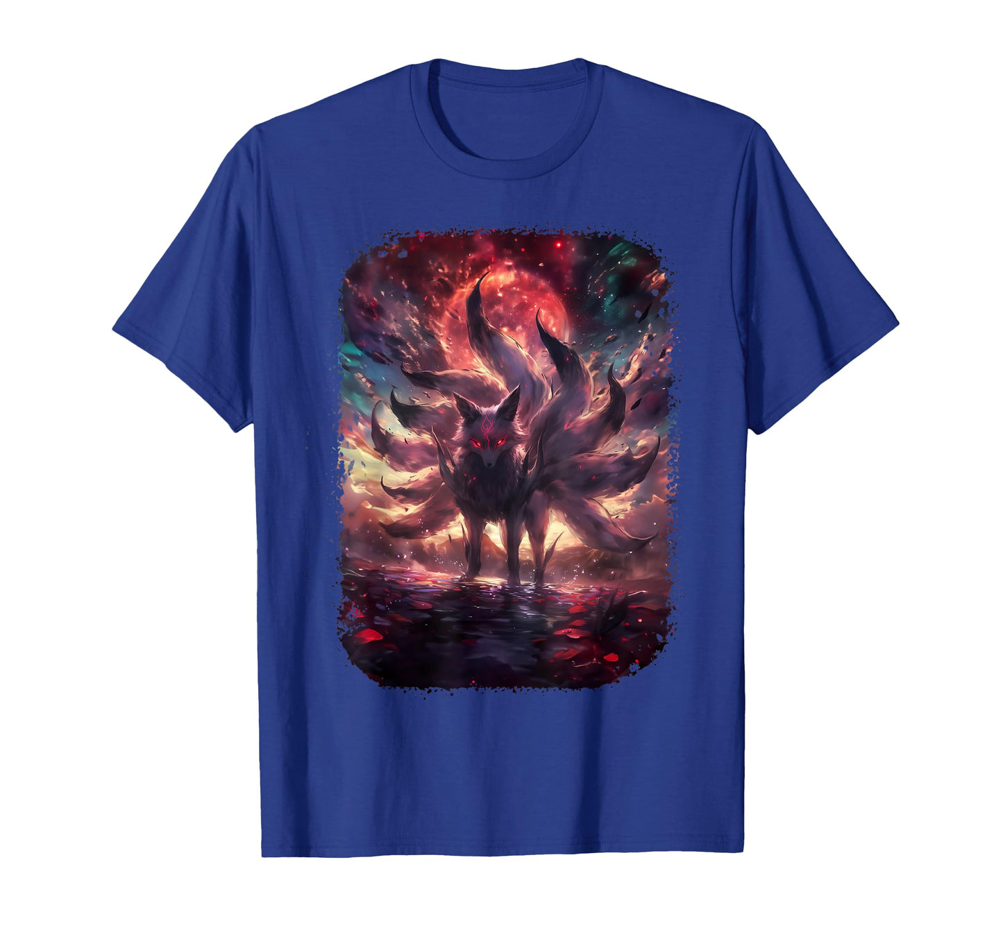 Anime Kitsune Nine-Tailed Fox Manga Otaku Style T-Shirt