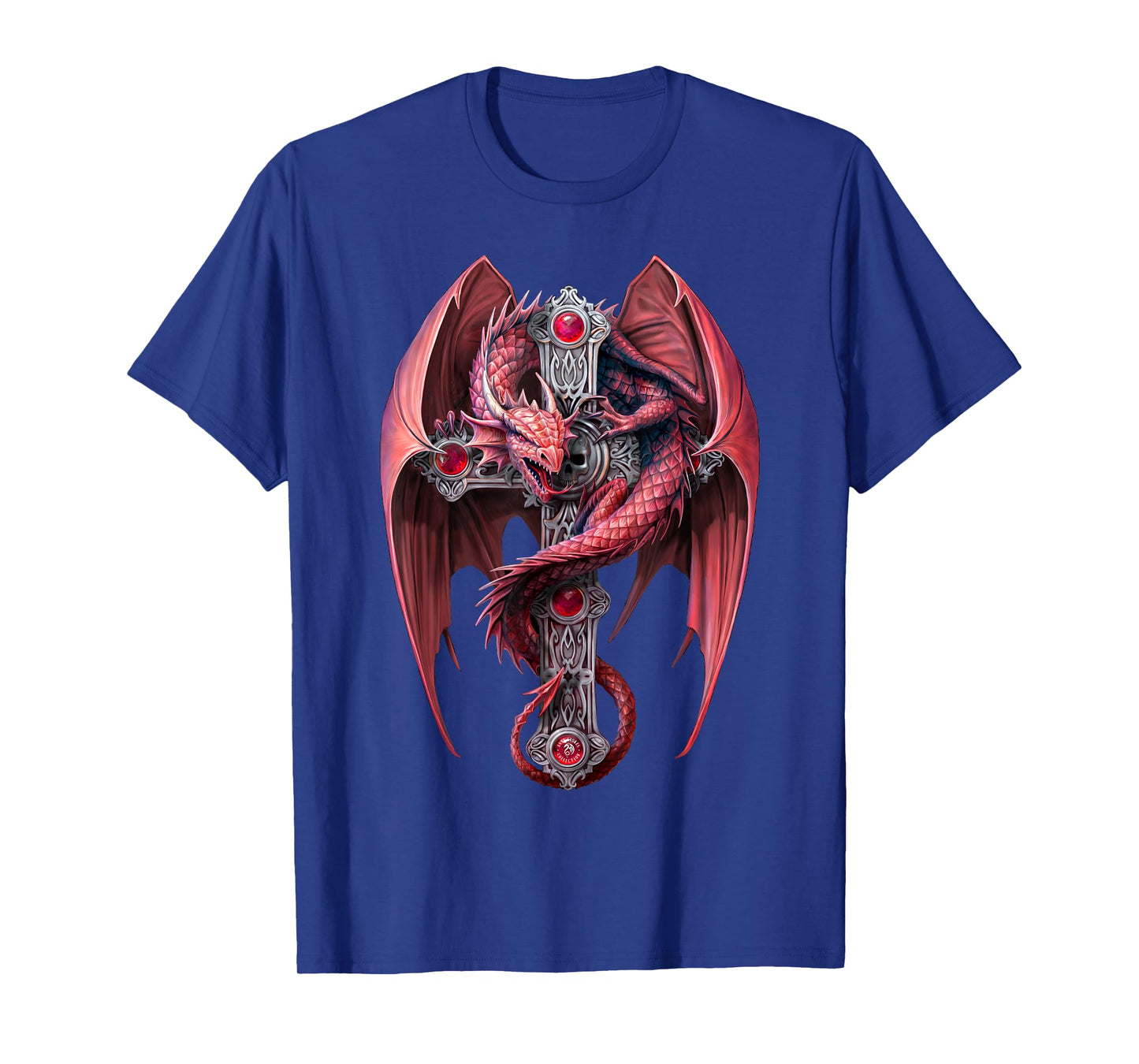 Gothic Guardian Dragon Cross Anne Stokes Collection T-Shirt