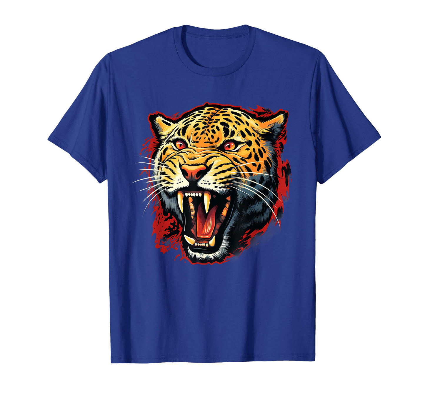 Leopard Safari Artwork Wildlife Animal Art Motif Portrait T-Shirt