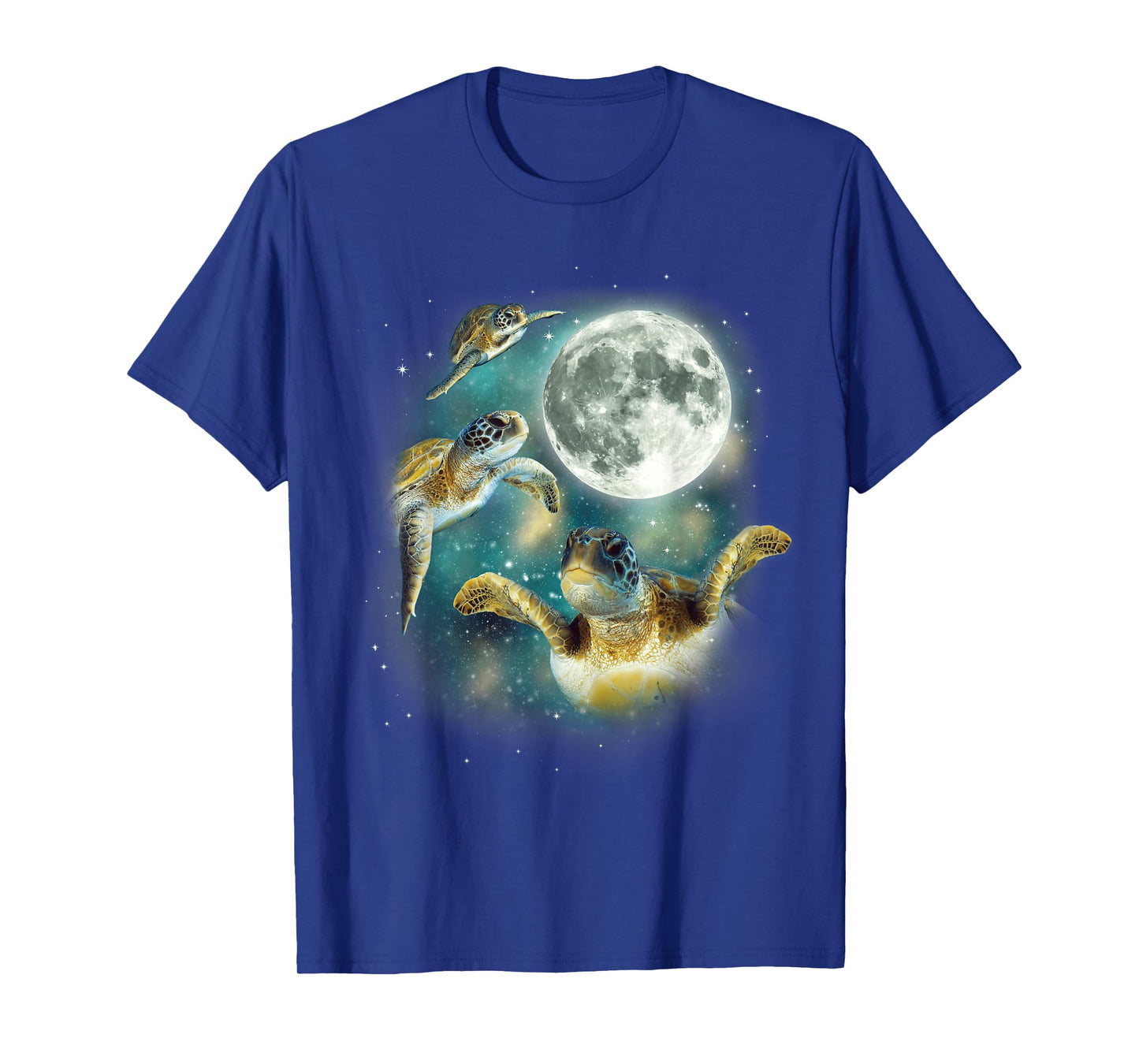 Three Sea Turtle Moon | 3 Magic Sea Turtles Cute Moon Parody T-Shirt