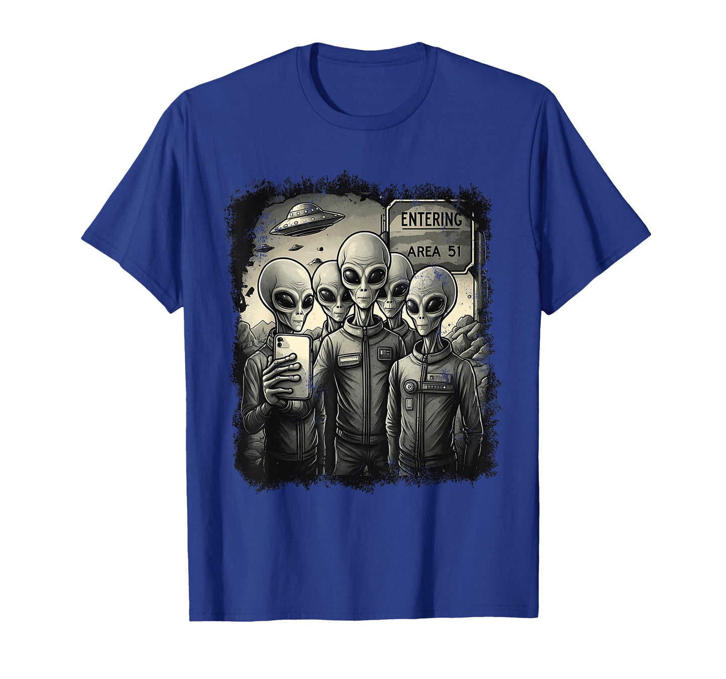 Funny Aliens Selfie Area 51 Space Suit UFO UAP Conspiracy T-Shirt