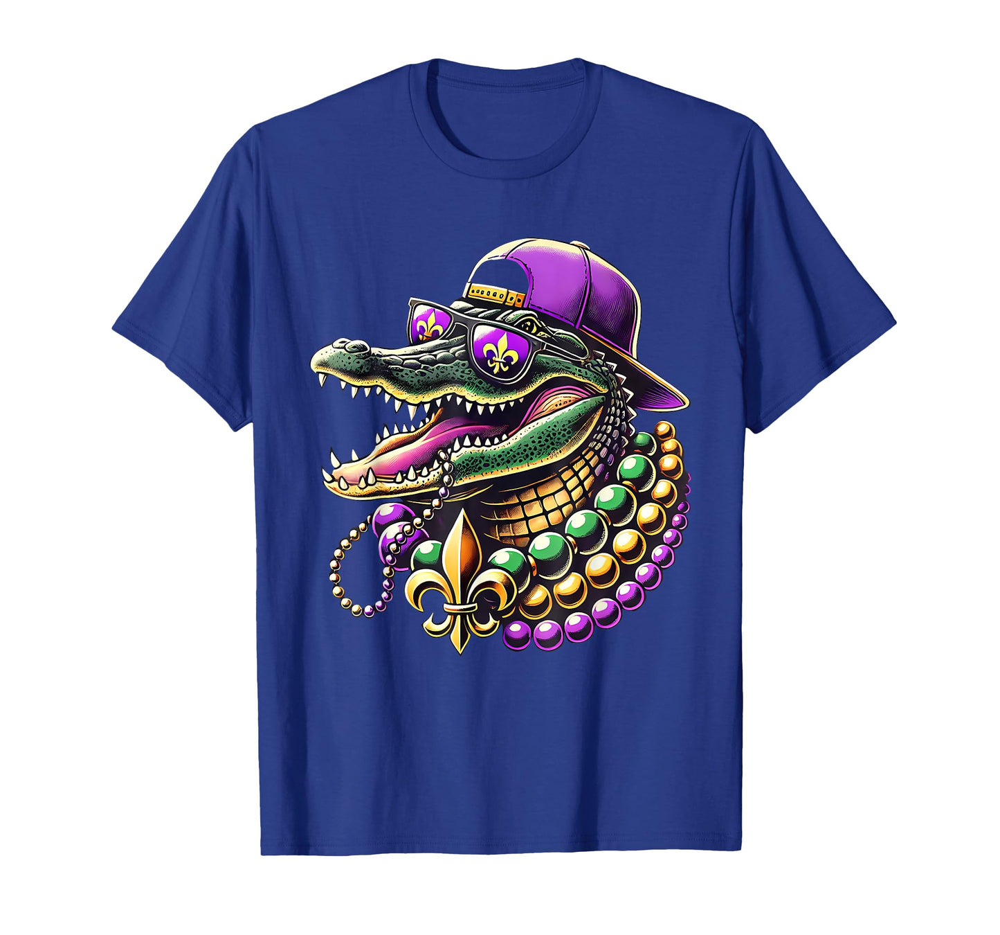 Mardigator Mardi Gras Alligator Funny Men Women Mardi Gras T-Shirt