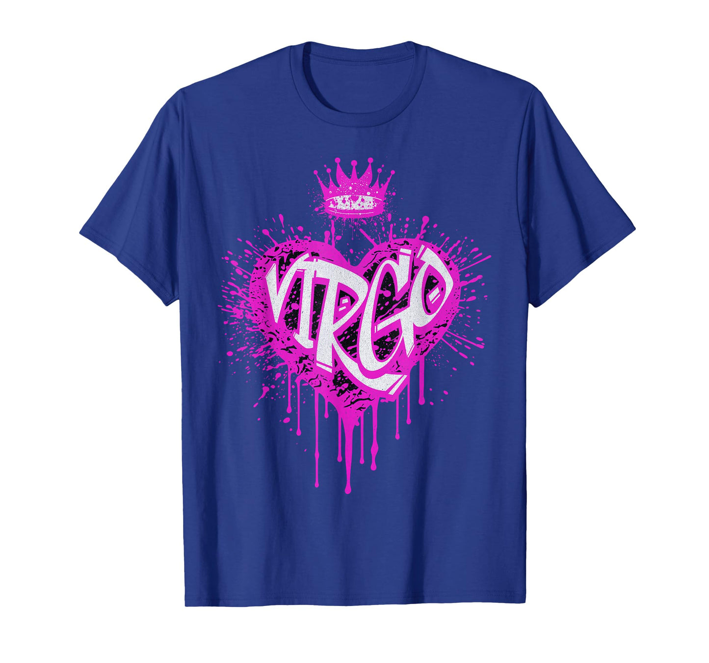 Virgo Airbrush Graffiti Heart Zodiac Astrology Design T-Shirt