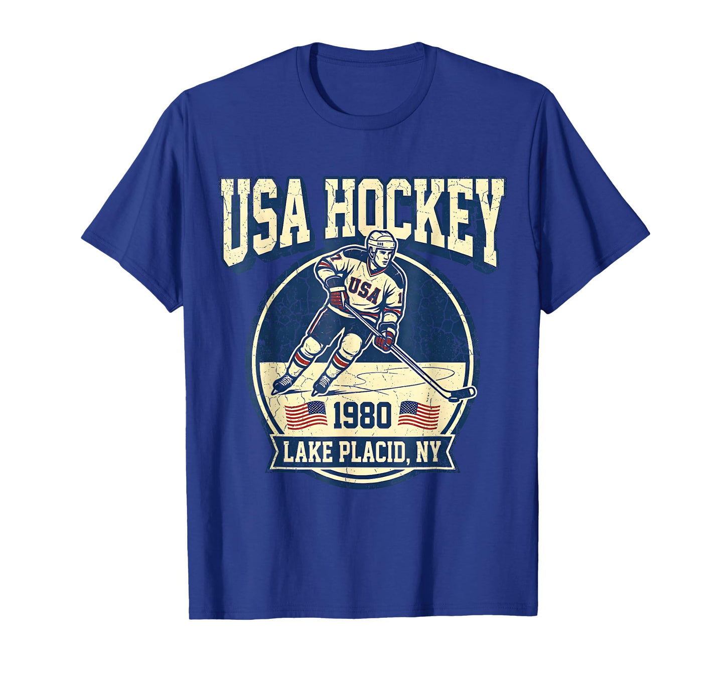 USA Hockey 1980 T-Shirt - T-Shirt | Royal